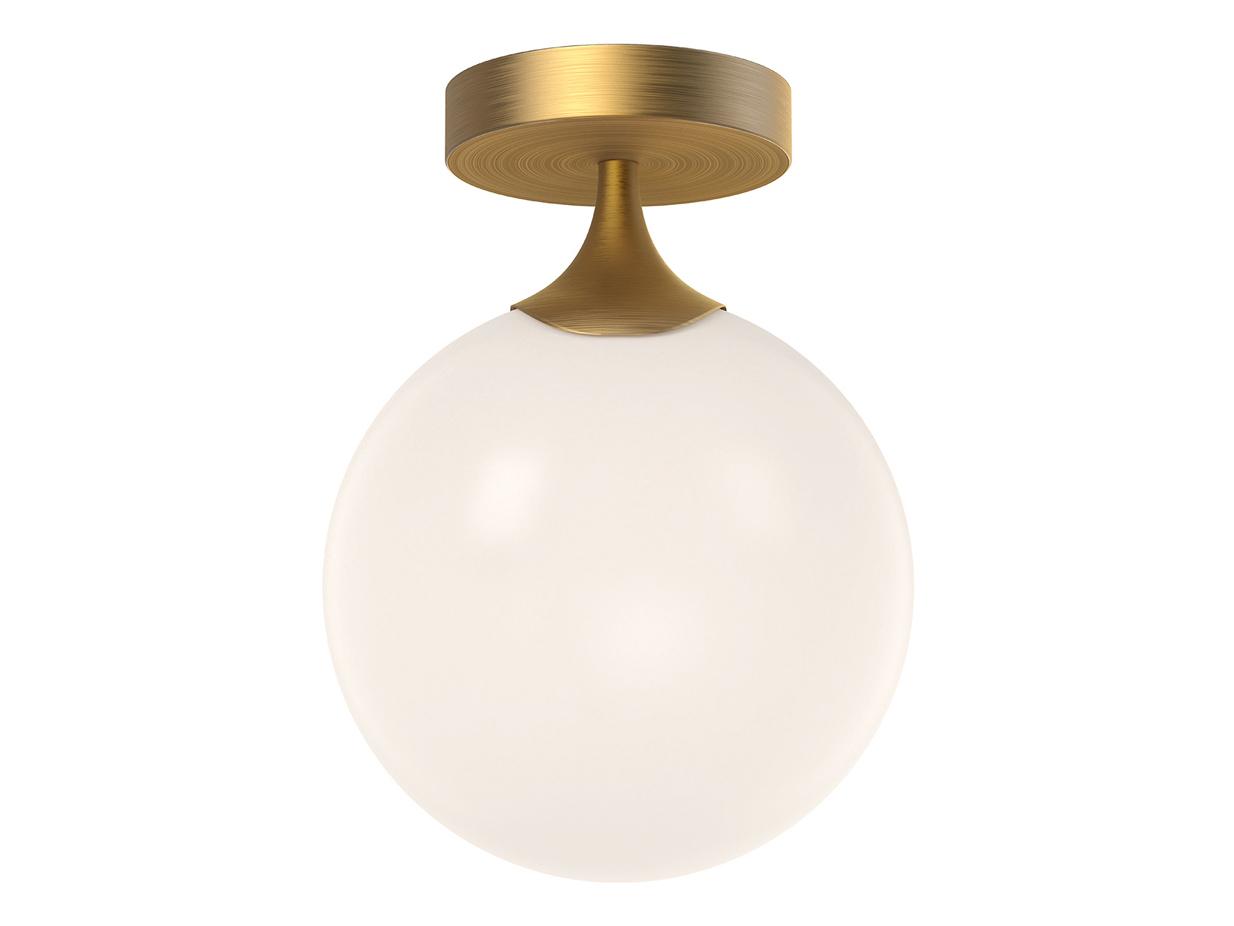 Alora Mood Nouveau 1-Light Aged Gold Globe Flush Mount
