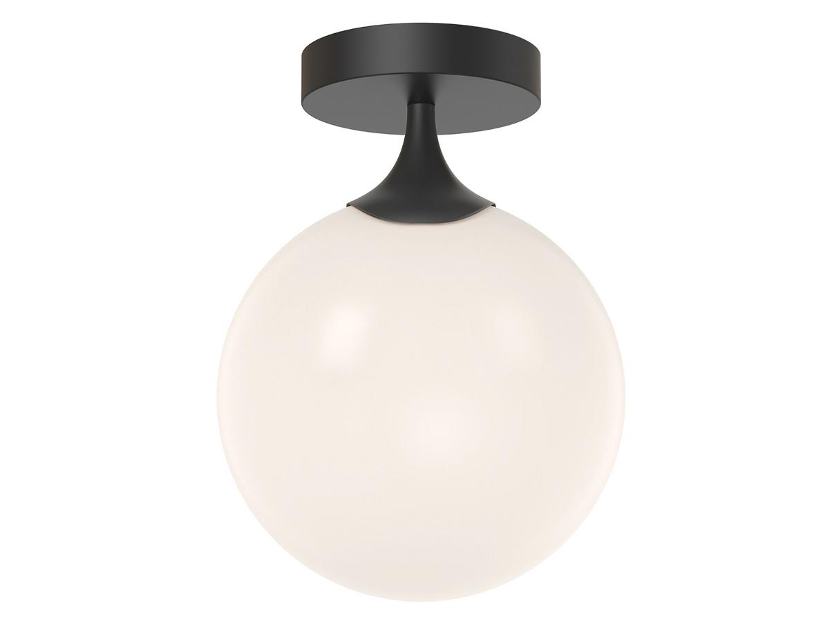 Alora Mood Nouveau 1-Light Matte Black Globe Flush Mount