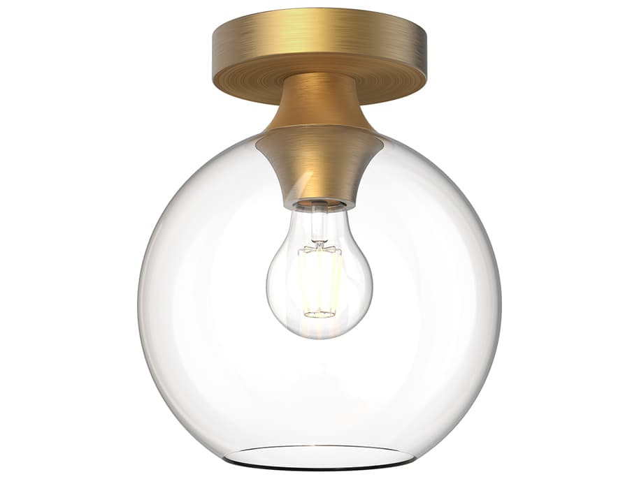 Alora Mood Castilla 1-Light Aged Gold Globe Flush Mount