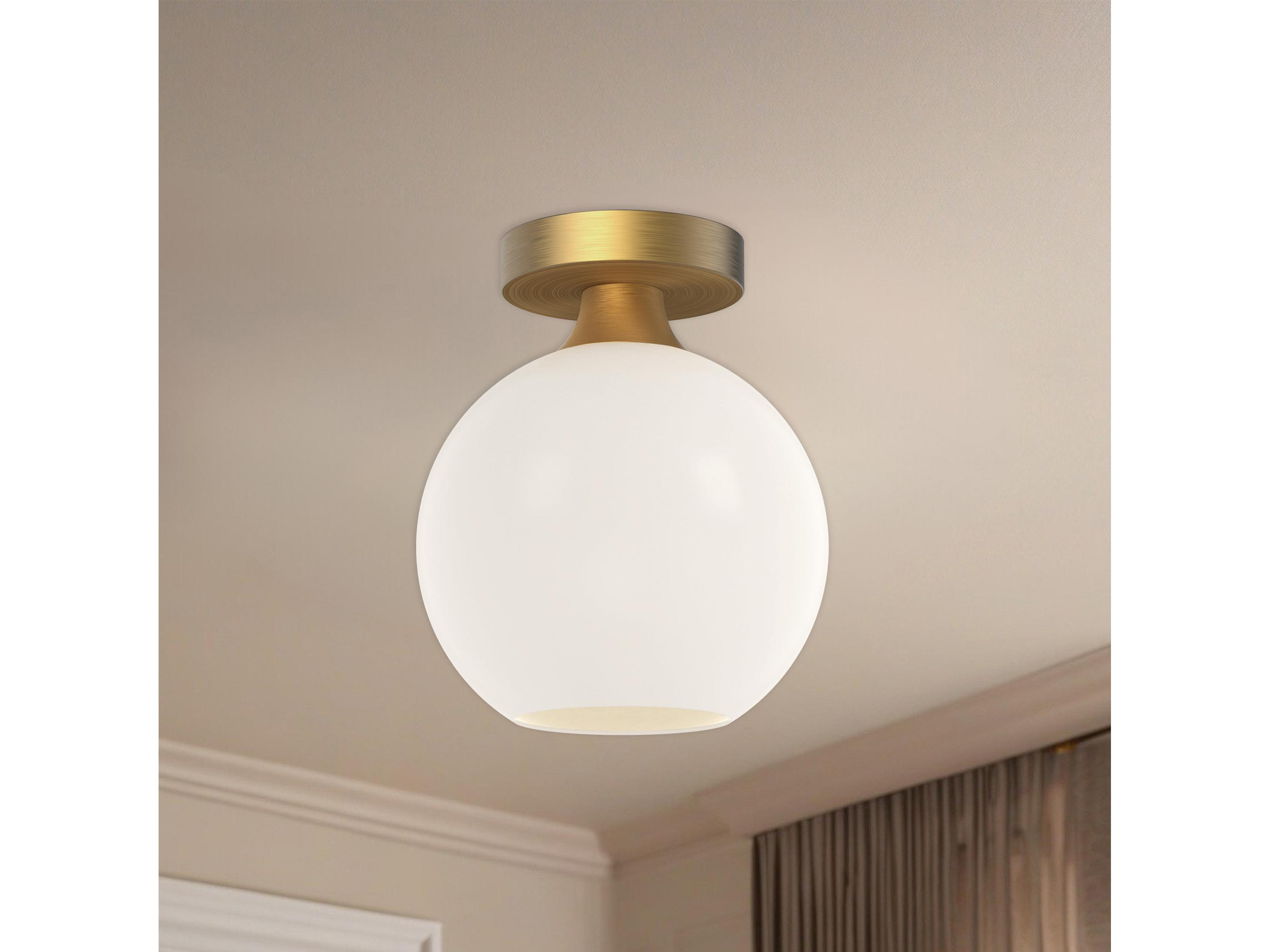 Alora Mood Castilla 1-Light Aged Gold Globe Flush Mount