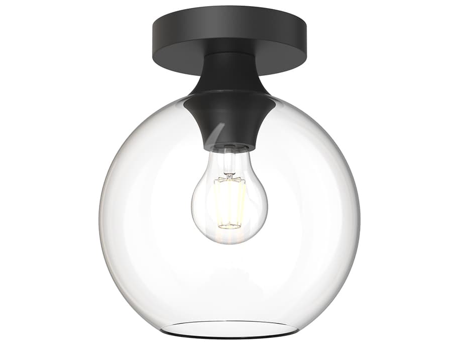 Alora Mood Castilla 1-Light Matte Black Globe Flush Mount