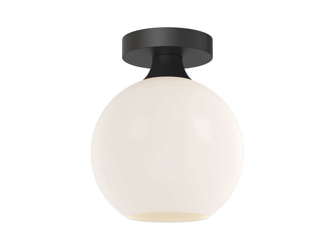 Alora Mood Castilla 1-Light Matte Black Globe Flush Mount