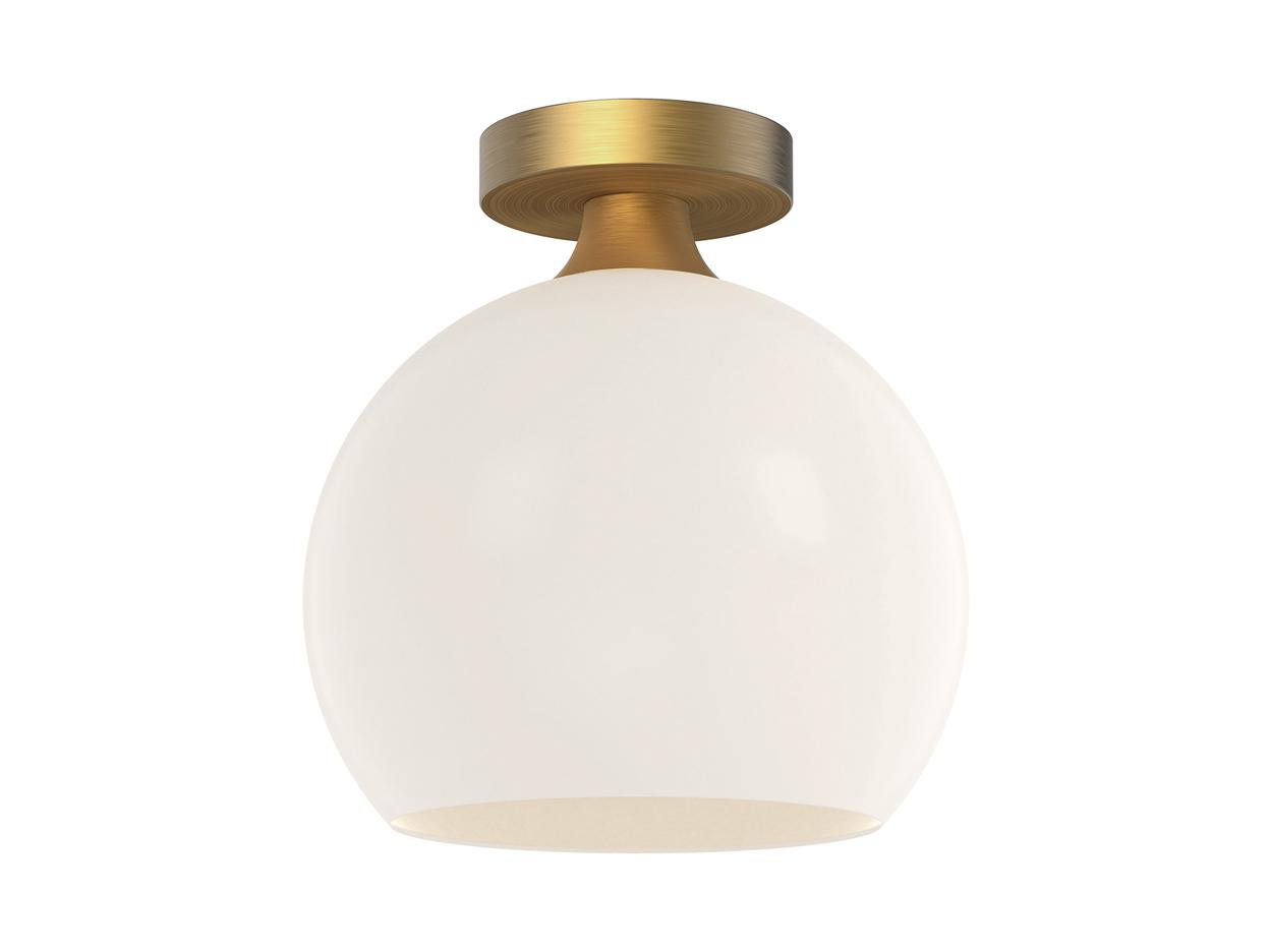 Alora Mood Castilla 1-Light Aged Gold Globe Flush Mount