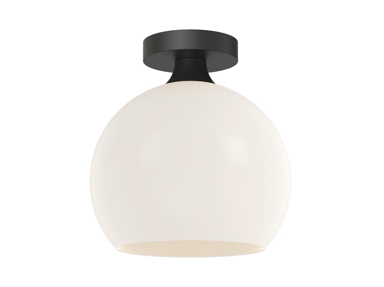 Alora Mood Castilla 1-Light Matte Black Globe Flush Mount