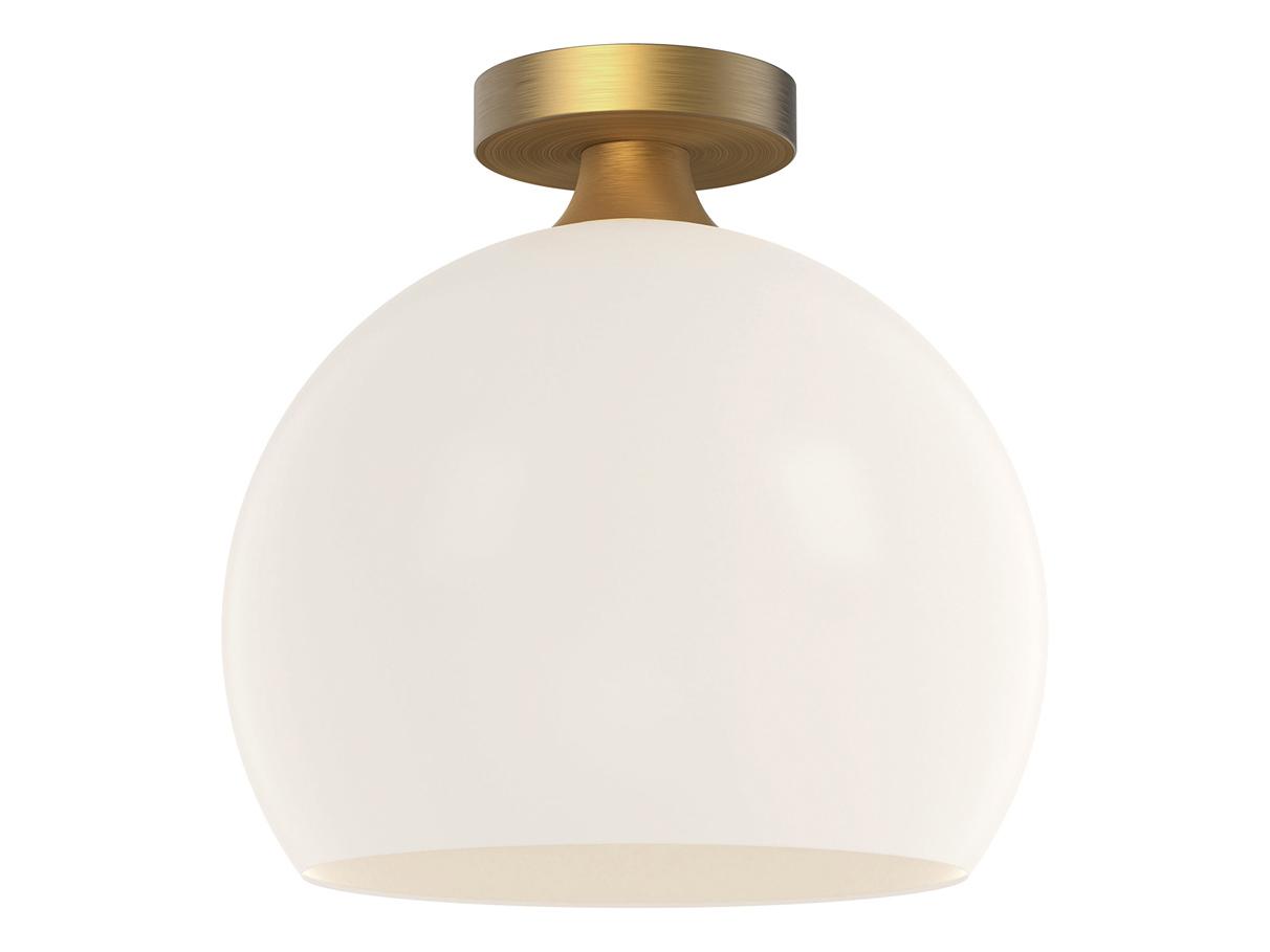 Alora Mood Castilla 1-Light Aged Gold Globe Flush Mount