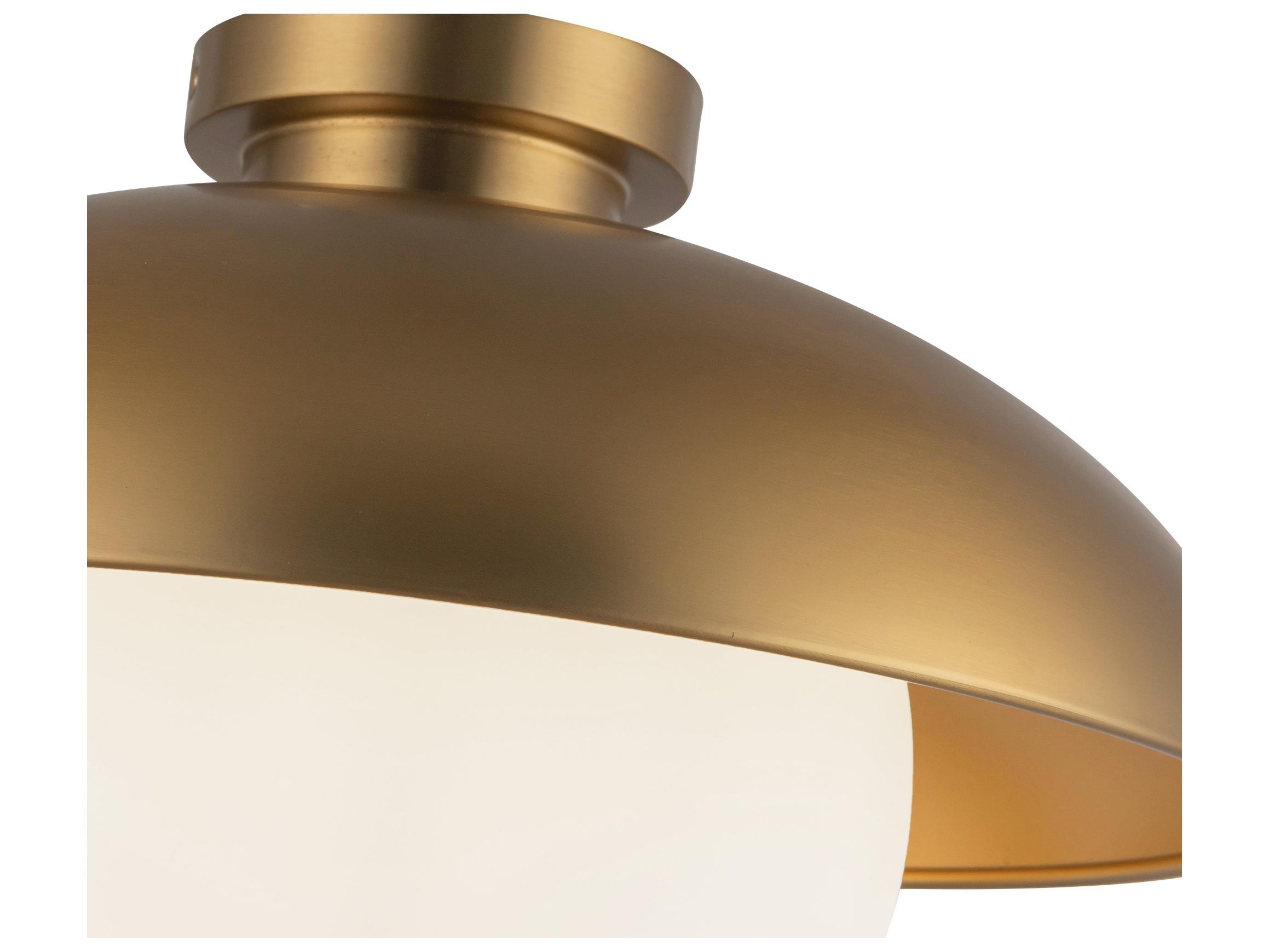 Alora Mood Rubio 1-Light Aged Gold Globe Flush Mount