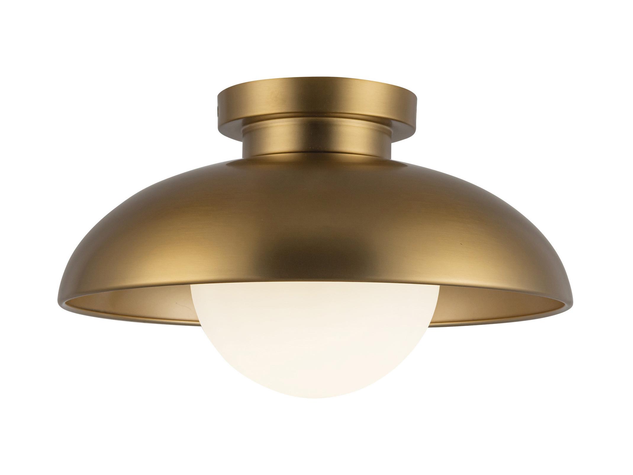 Alora Mood Rubio 1-Light Aged Gold Globe Flush Mount