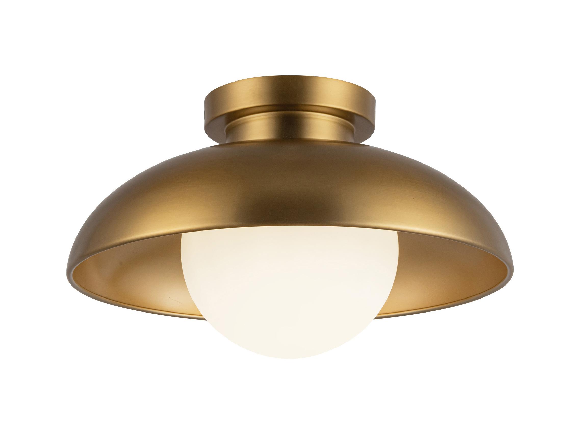 Alora Mood Rubio 1-Light Aged Gold Globe Flush Mount