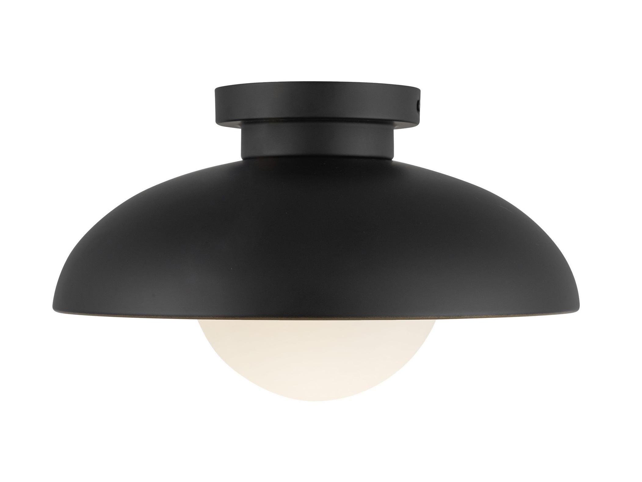 Alora Mood Rubio 1-Light Matte Black Globe Flush Mount