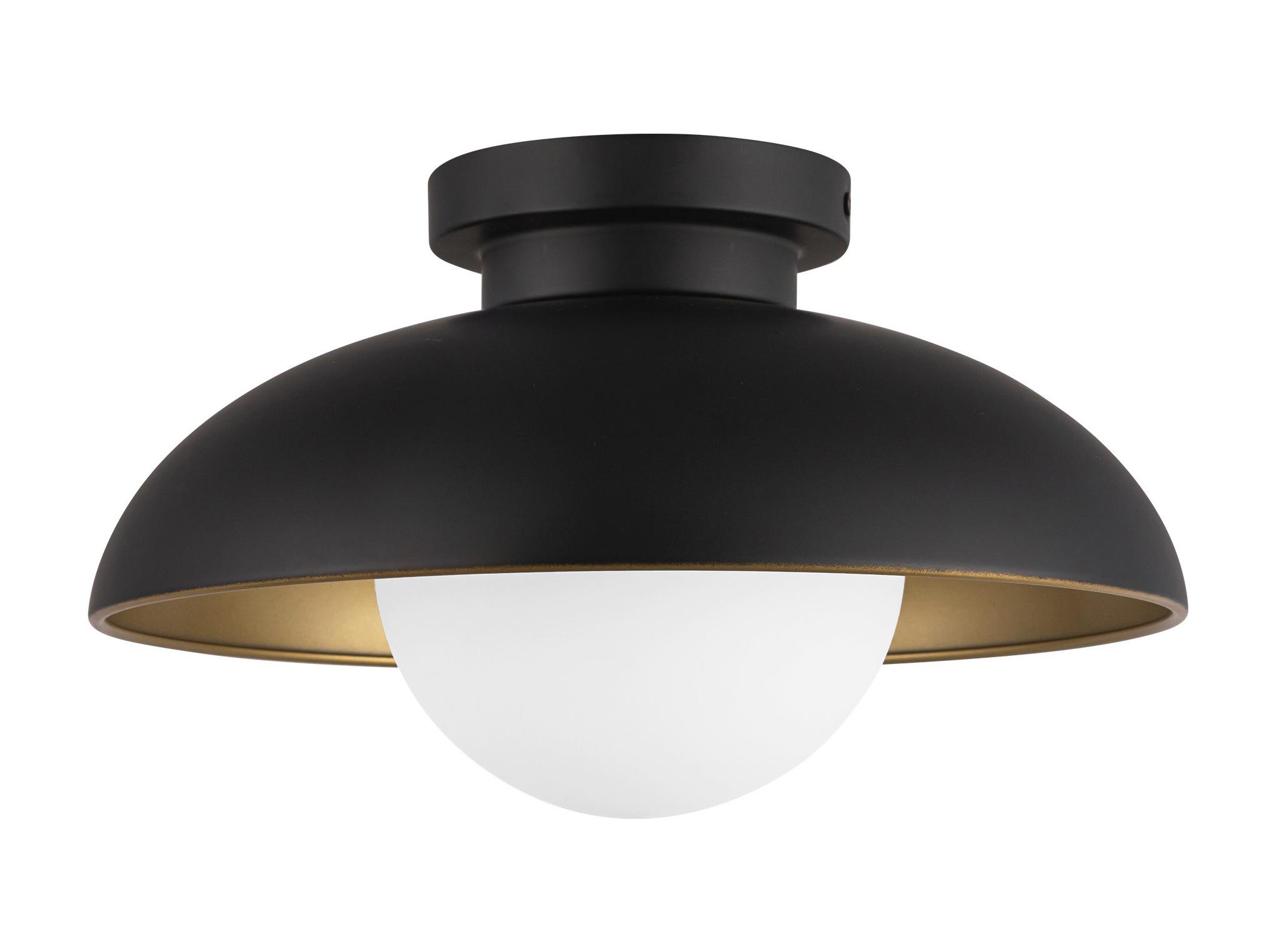Alora Mood Rubio 1-Light Matte Black Globe Flush Mount
