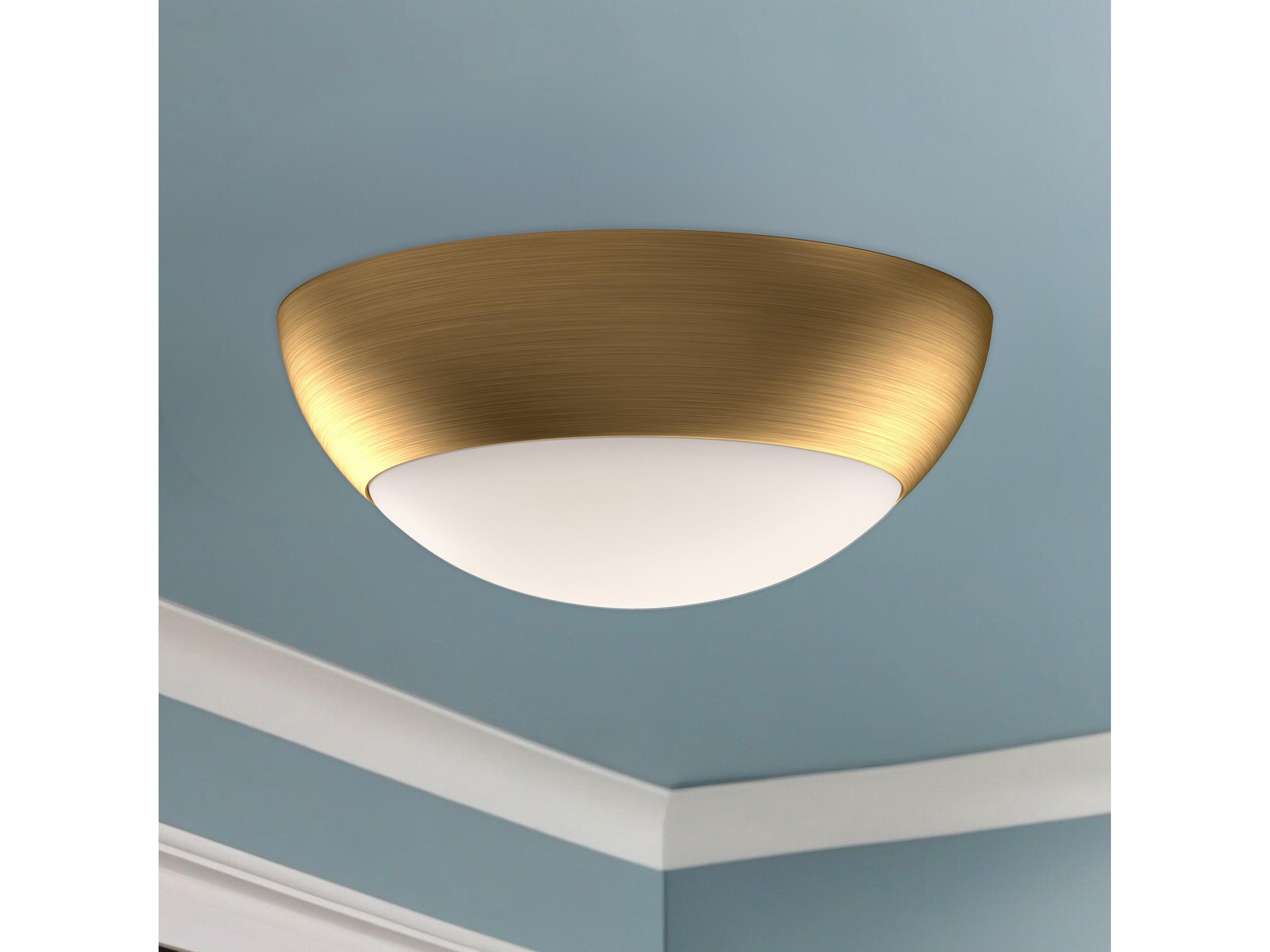 Alora Mood Rubio 2-Light Aged Gold Bowl Flush Mount