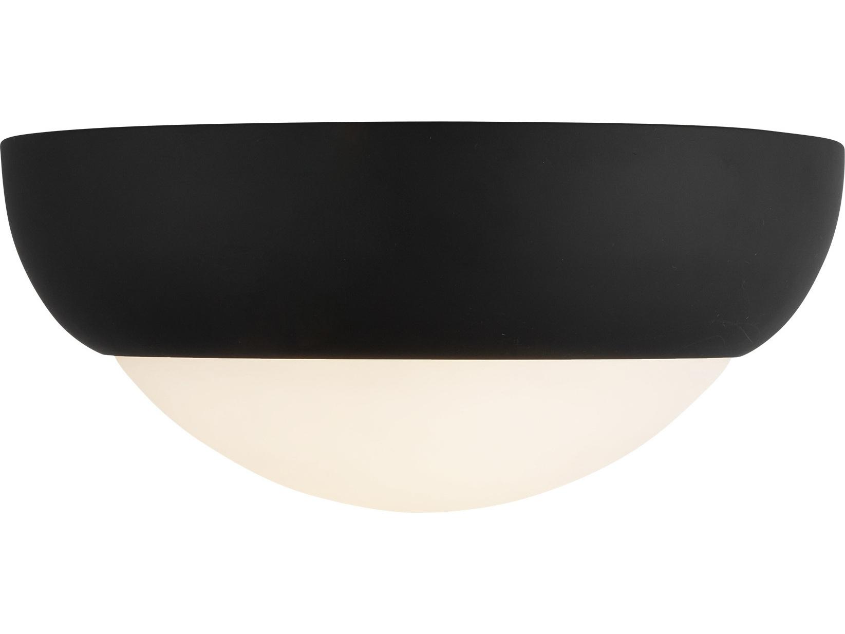 Alora Mood Rubio 2-Light Matte Black Bowl Flush Mount