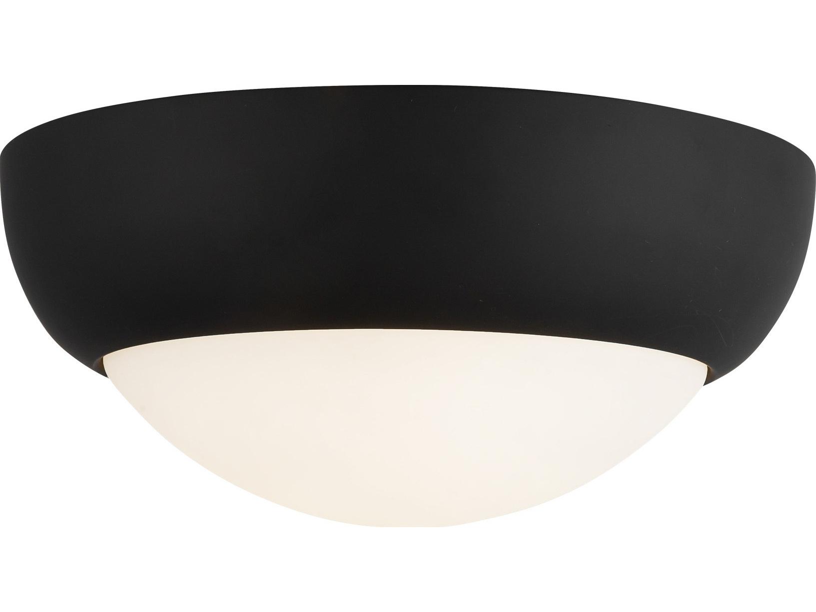 Alora Mood Rubio 2-Light Matte Black Bowl Flush Mount
