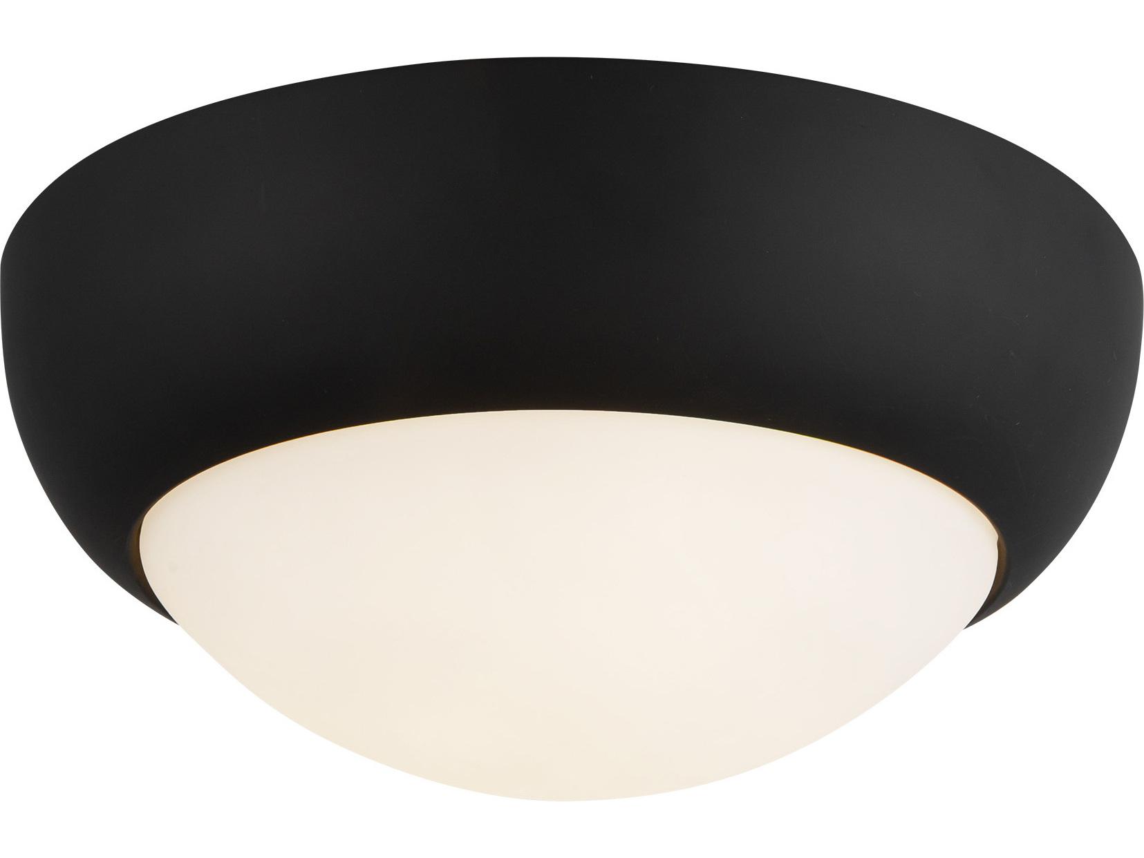 Alora Mood Rubio 2-Light Matte Black Bowl Flush Mount
