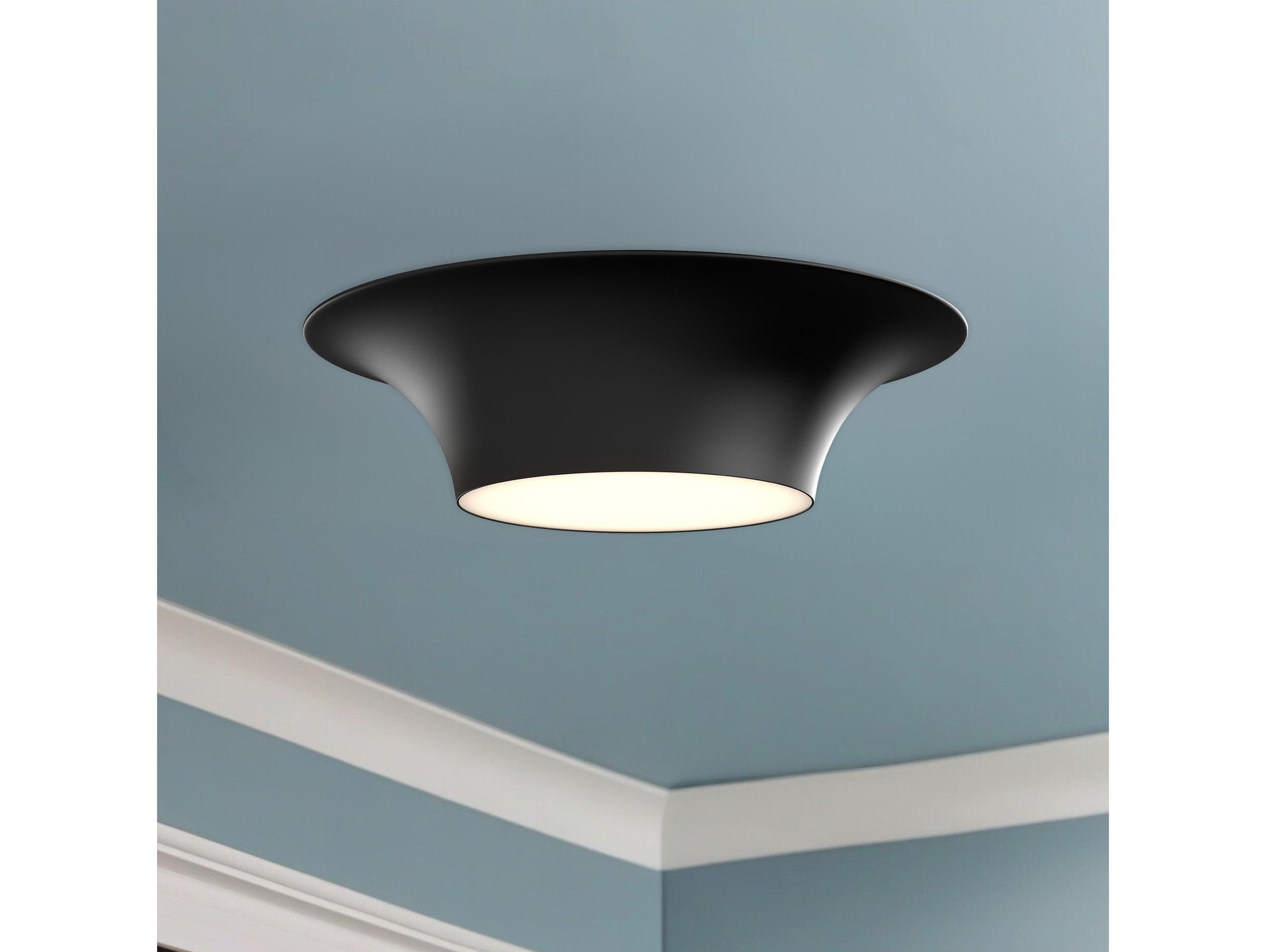 Alora Mood Emiko 2-Light Matte Black Flush Mount