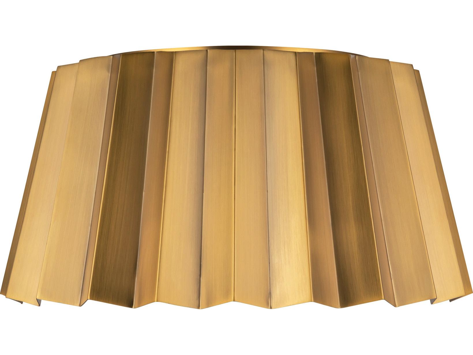 Alora Mood Plisse 2-Light Aged Gold Flush Mount