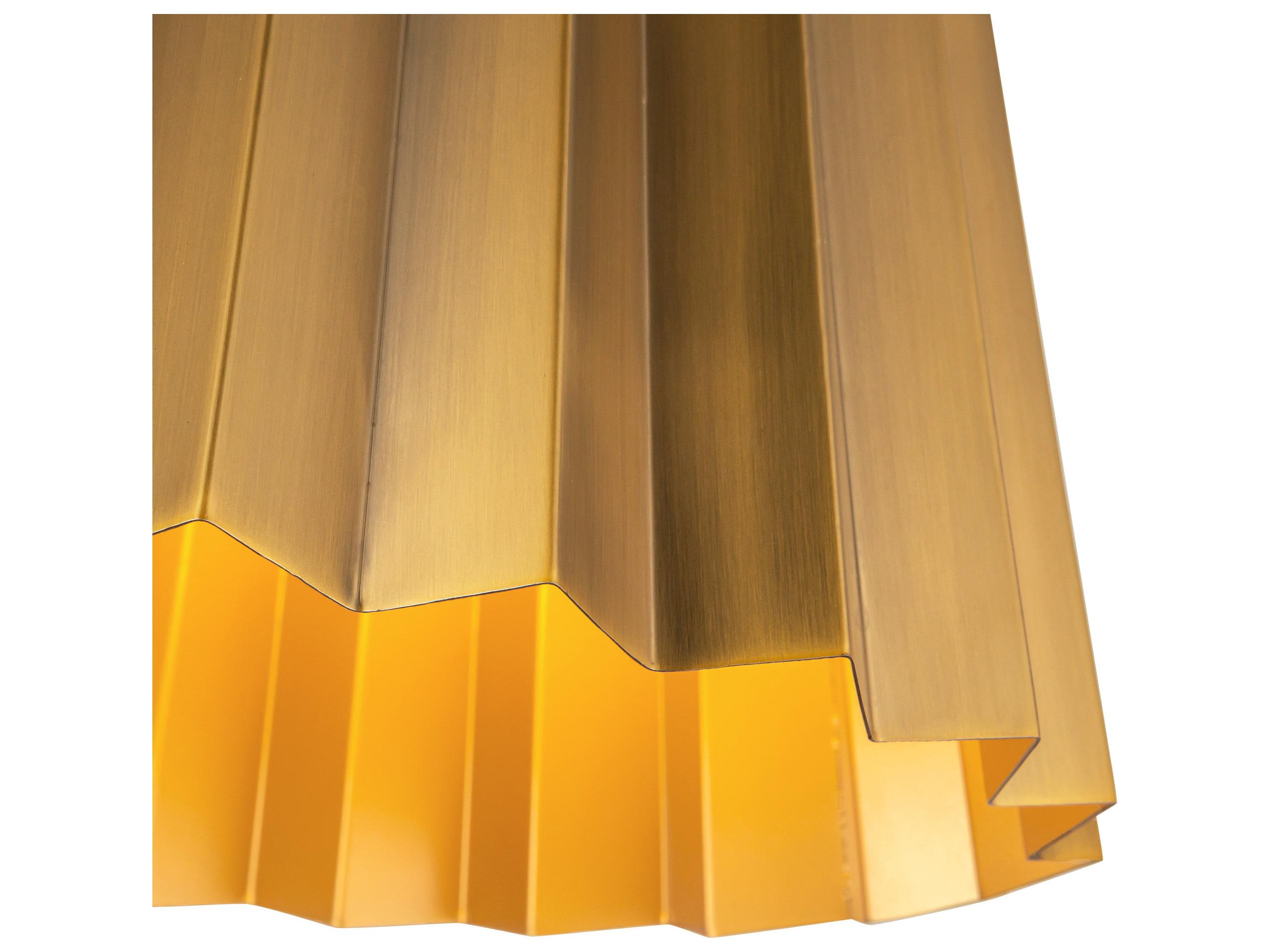 Alora Mood Plisse 2-Light Aged Gold Flush Mount