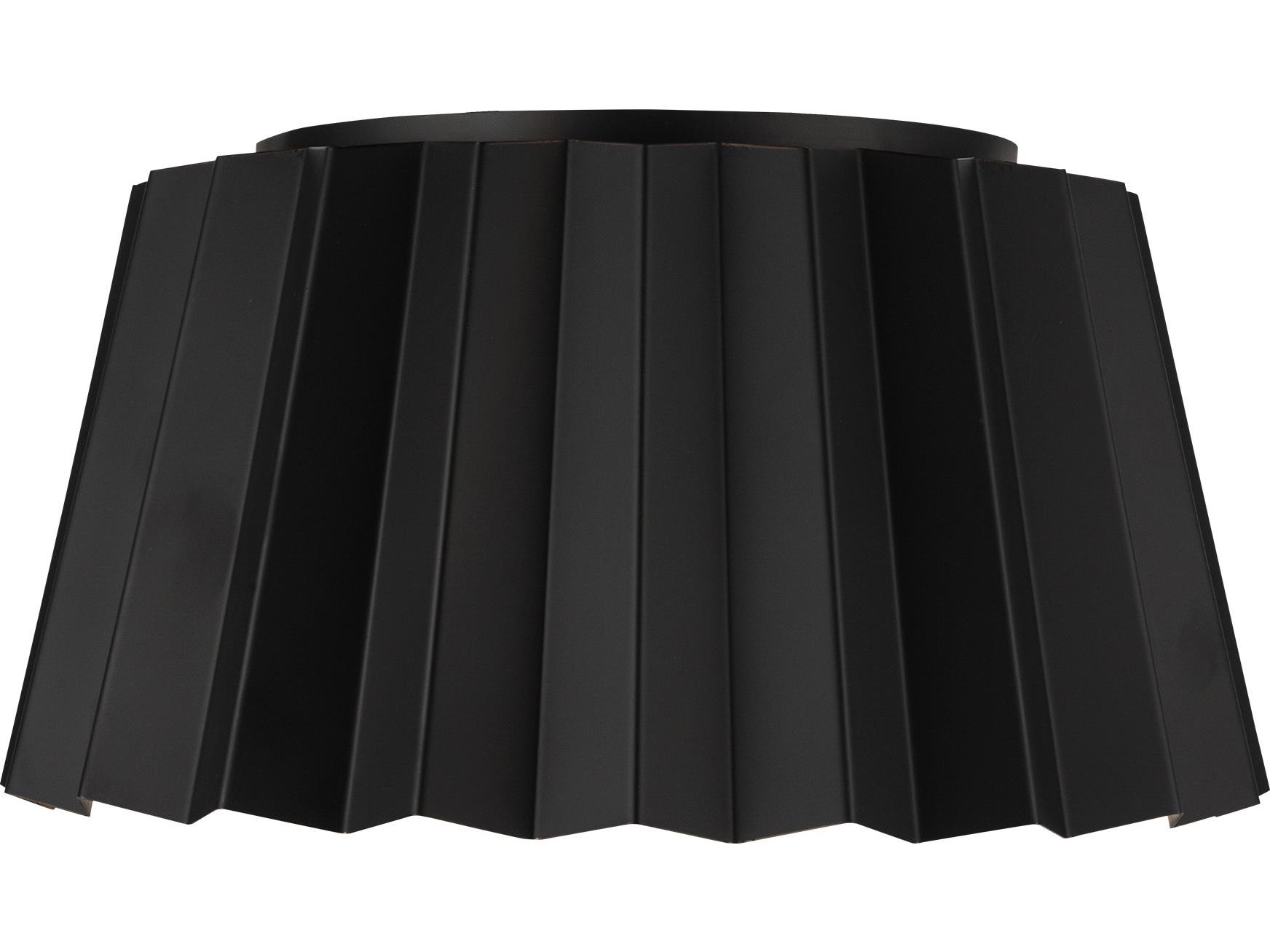 Alora Mood Plisse 2-Light Matte Black Flush Mount