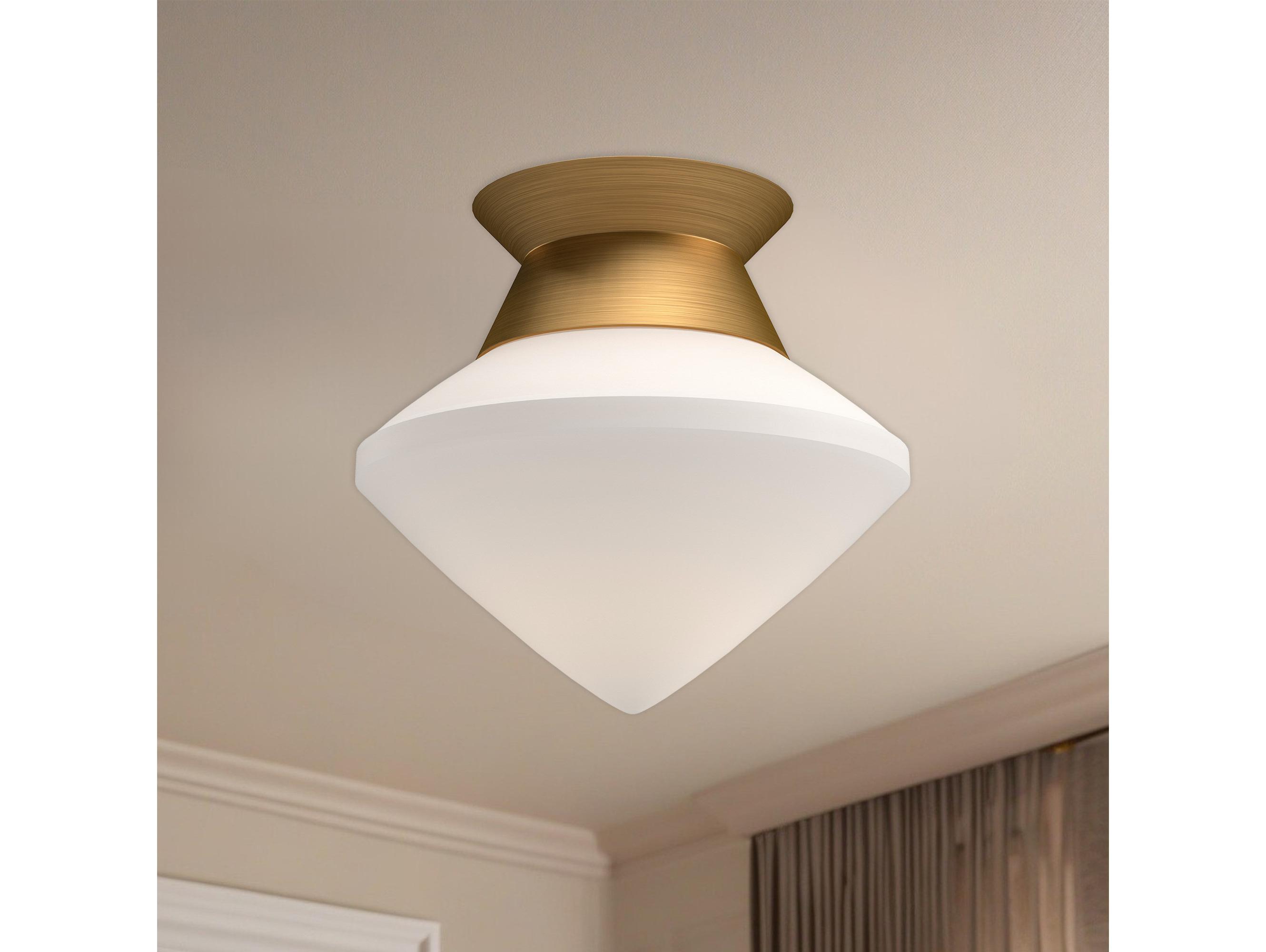 Alora Mood Nora 1-Light Aged Gold Flush Mount