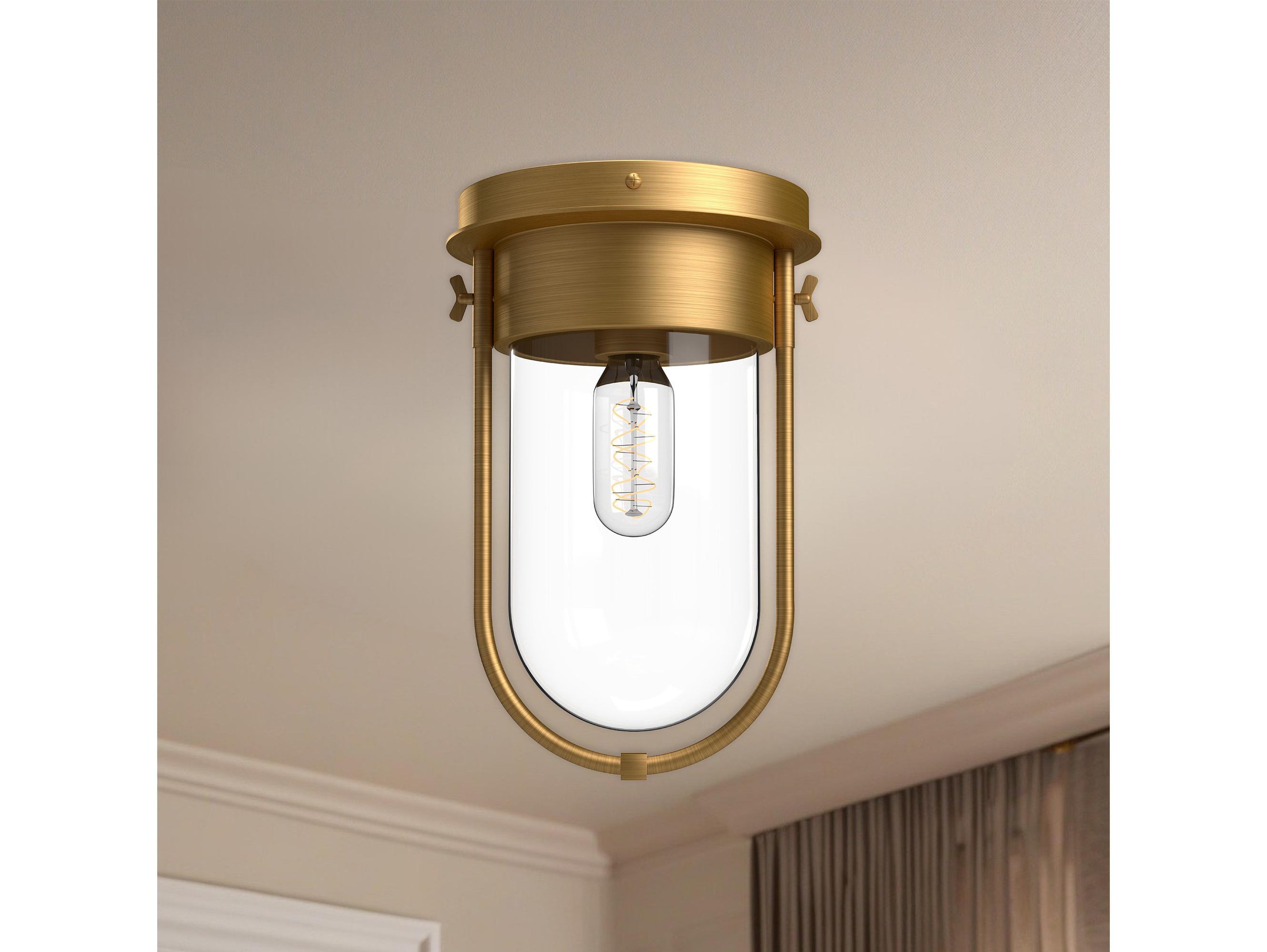 Alora Mood Cyrus 1-Light Aged Gold Flush Mount