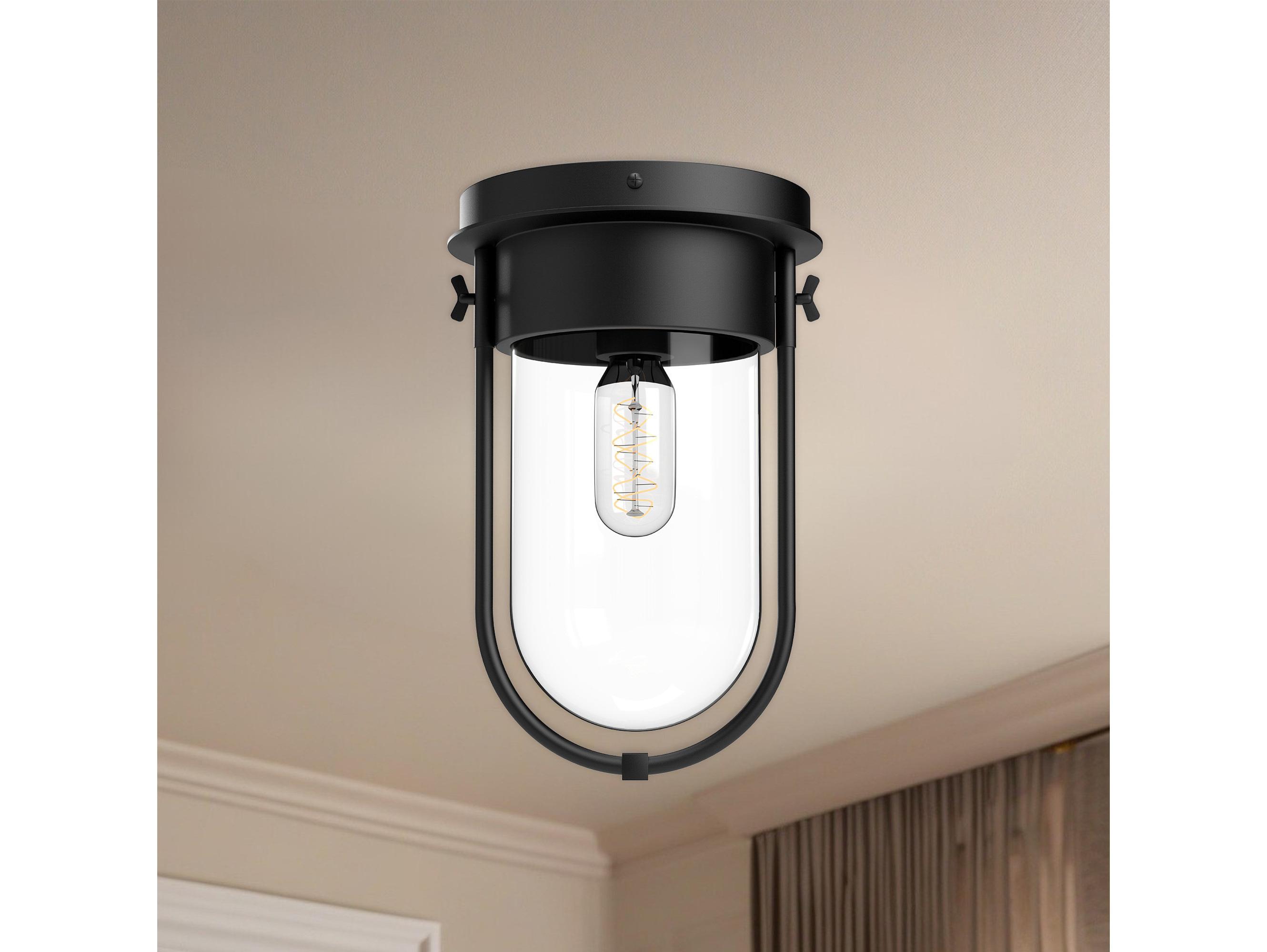 Alora Mood Cyrus 1-Light Matte Black Flush Mount