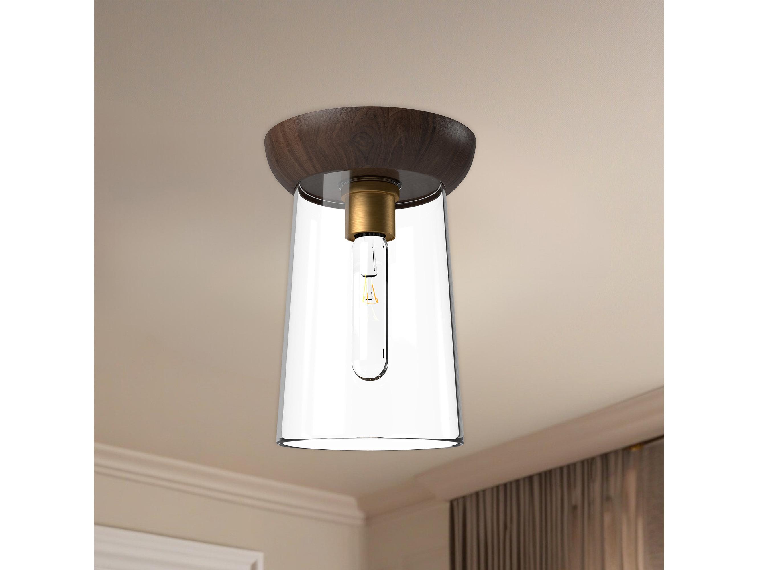 Alora Mood Emil 1-Light Aged Gold Flush Mount