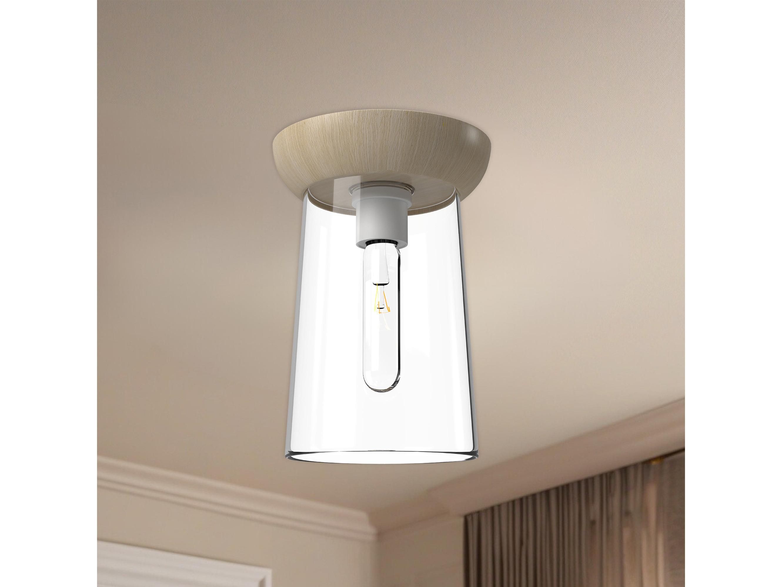 Alora Mood Emil 1-Light White Flush Mount
