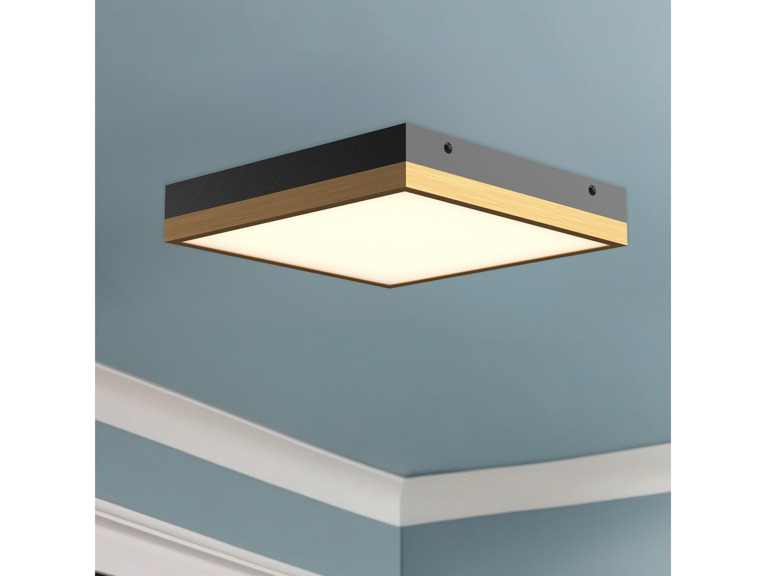 Alora Mood Sydney Aged Gold Matte Black Flush Mount
