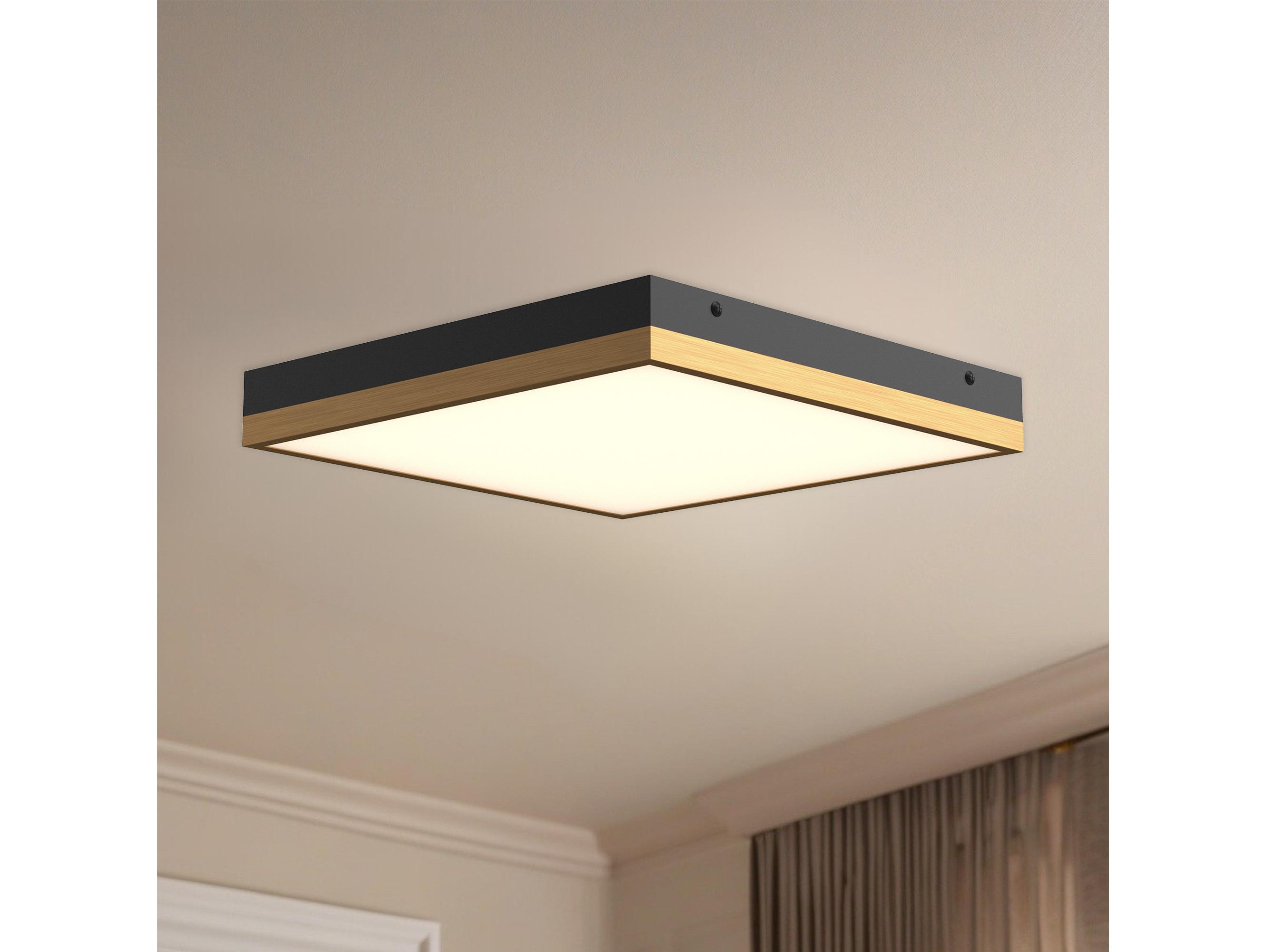 Alora Mood Sydney Aged Gold Matte Black Flush Mount