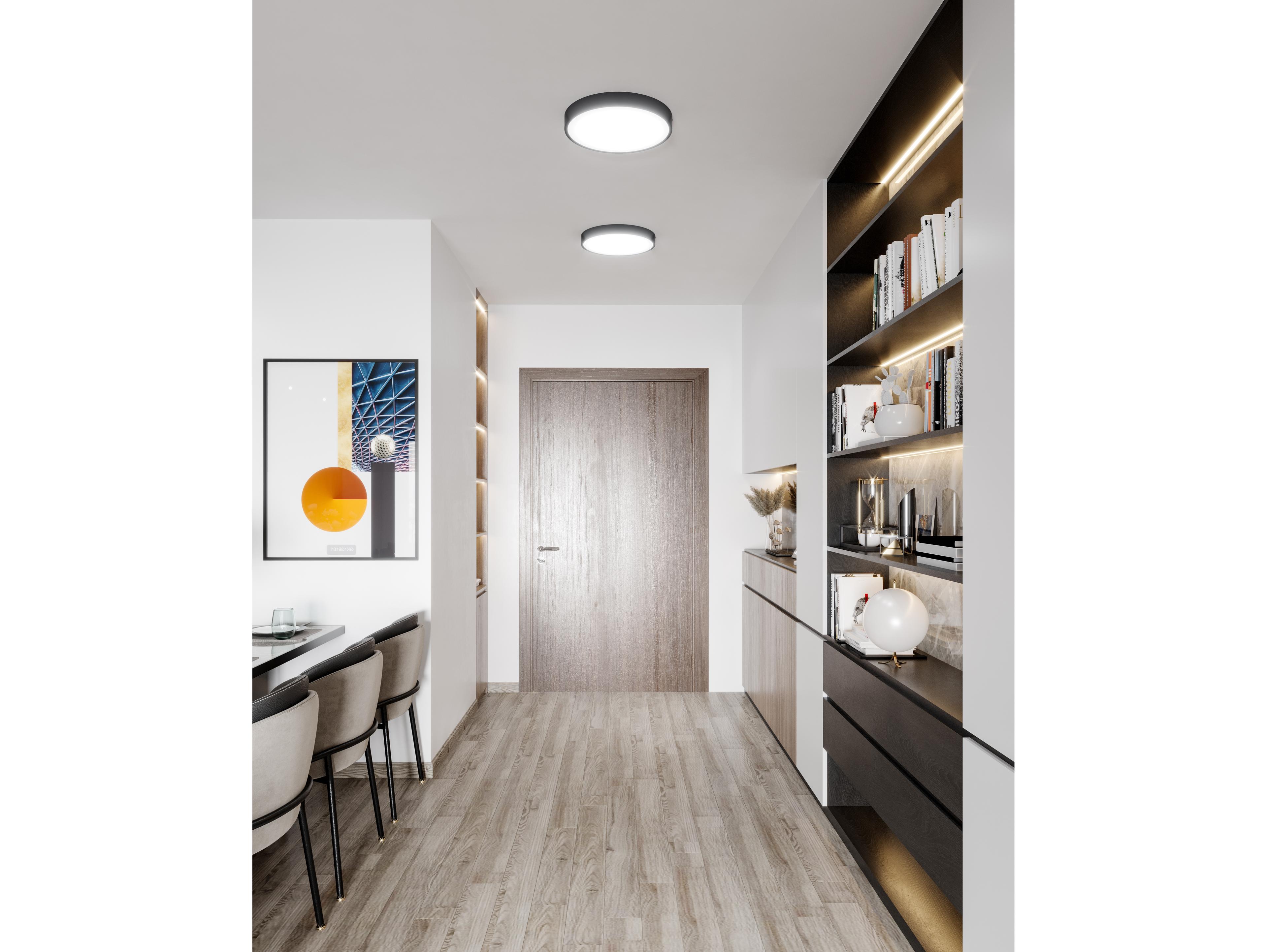 Alora Mood Adelaide Matte Black Round Flush Mount