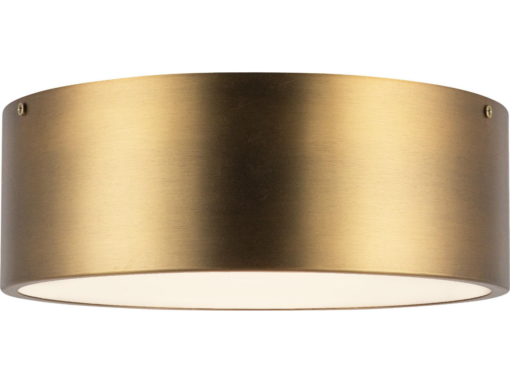 Alora Mood Brisbane 2-Light Aged Gold Flush Mount