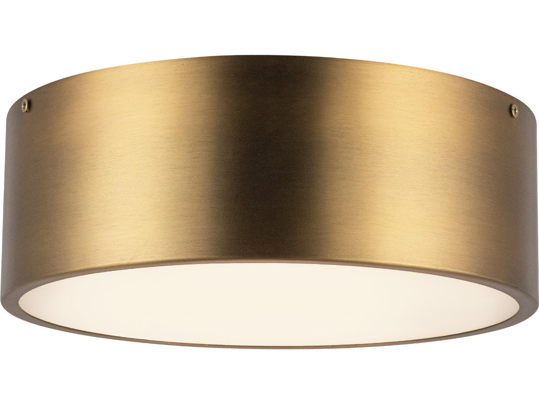 Alora Mood Brisbane 2-Light Aged Gold Flush Mount
