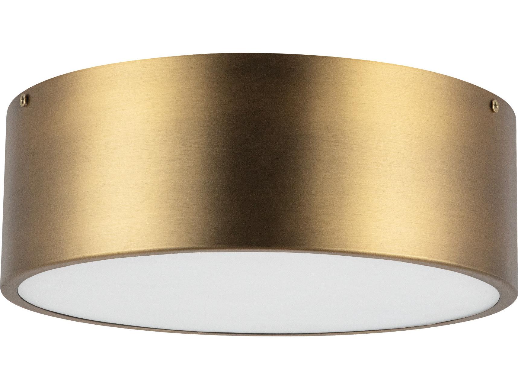 Alora Mood Brisbane 2-Light Aged Gold Flush Mount
