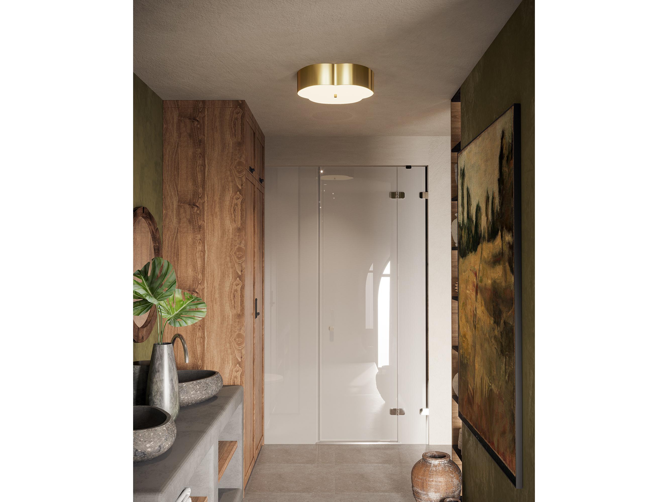 Alora Mood Adella 3-Light Brushed Gold Flush Mount