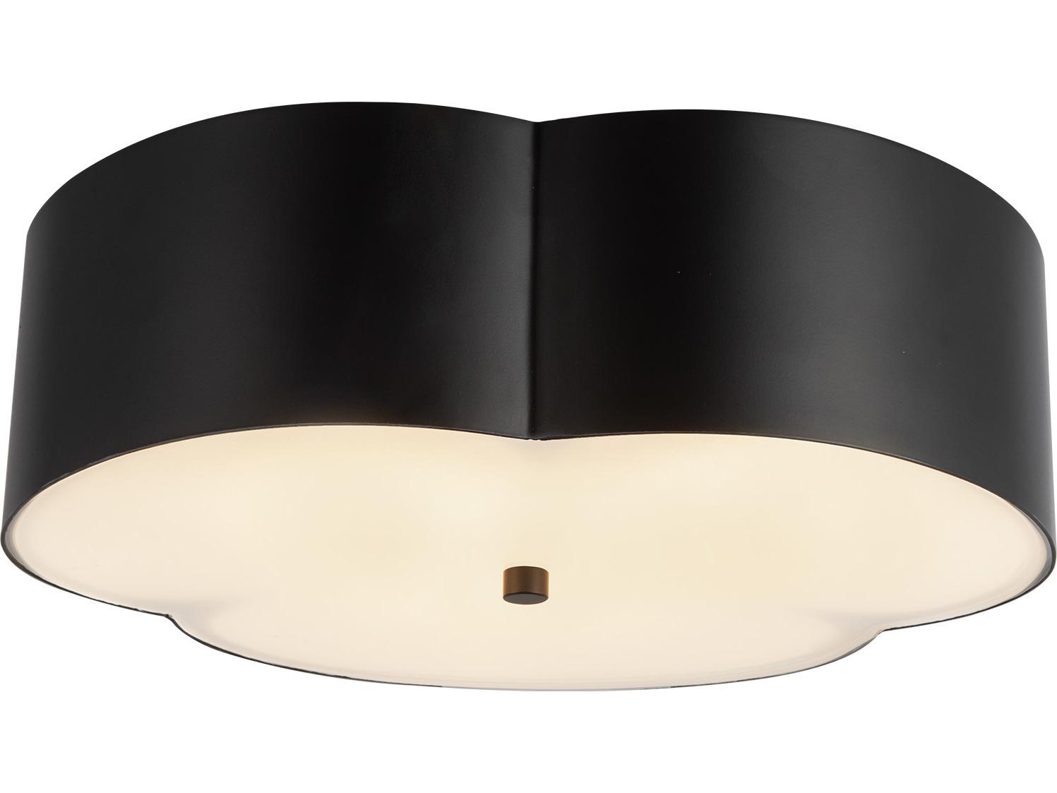 Alora Mood Adella 3-Light Matte Black Flush Mount
