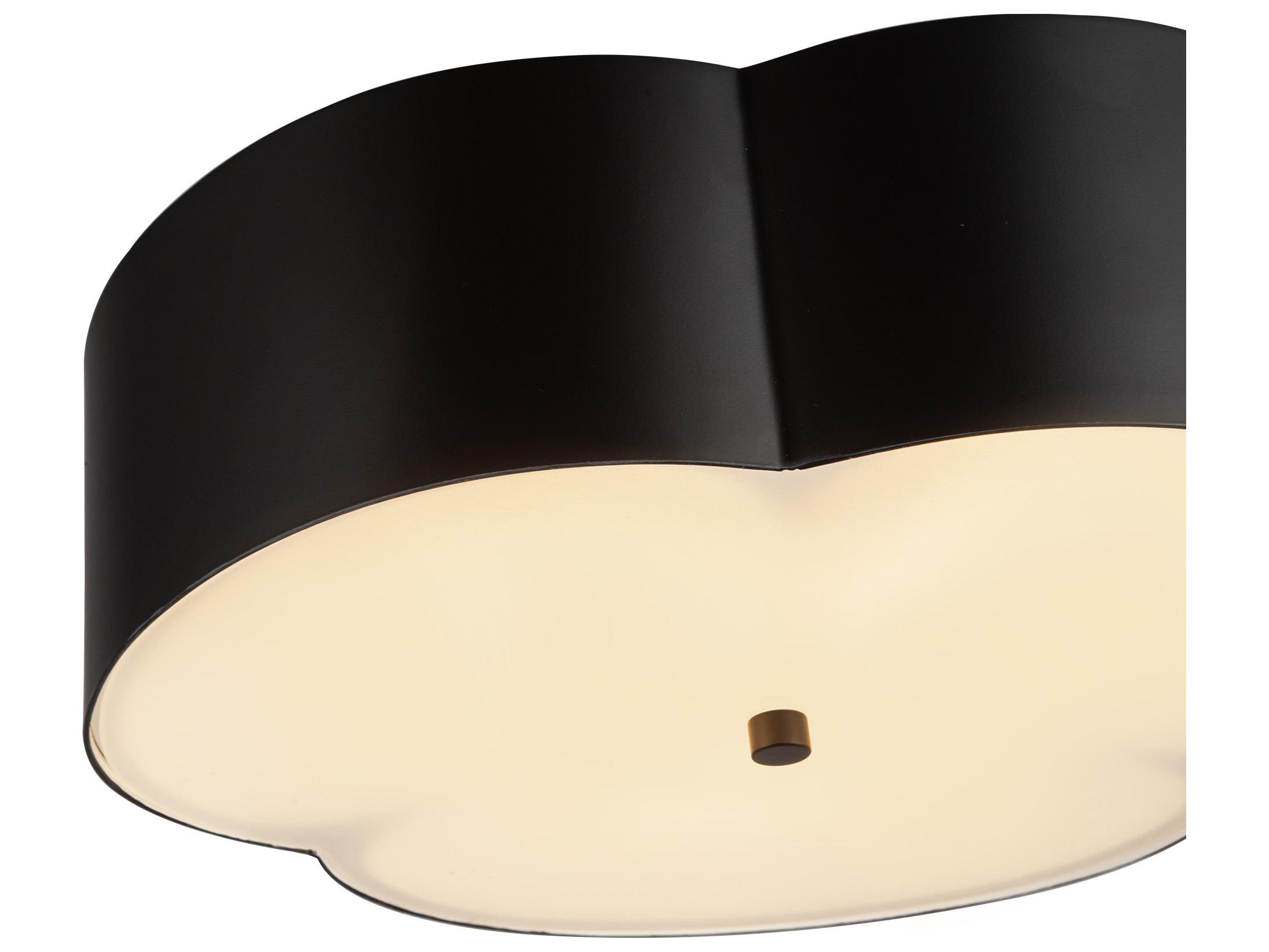 Alora Mood Adella 3-Light Matte Black Flush Mount