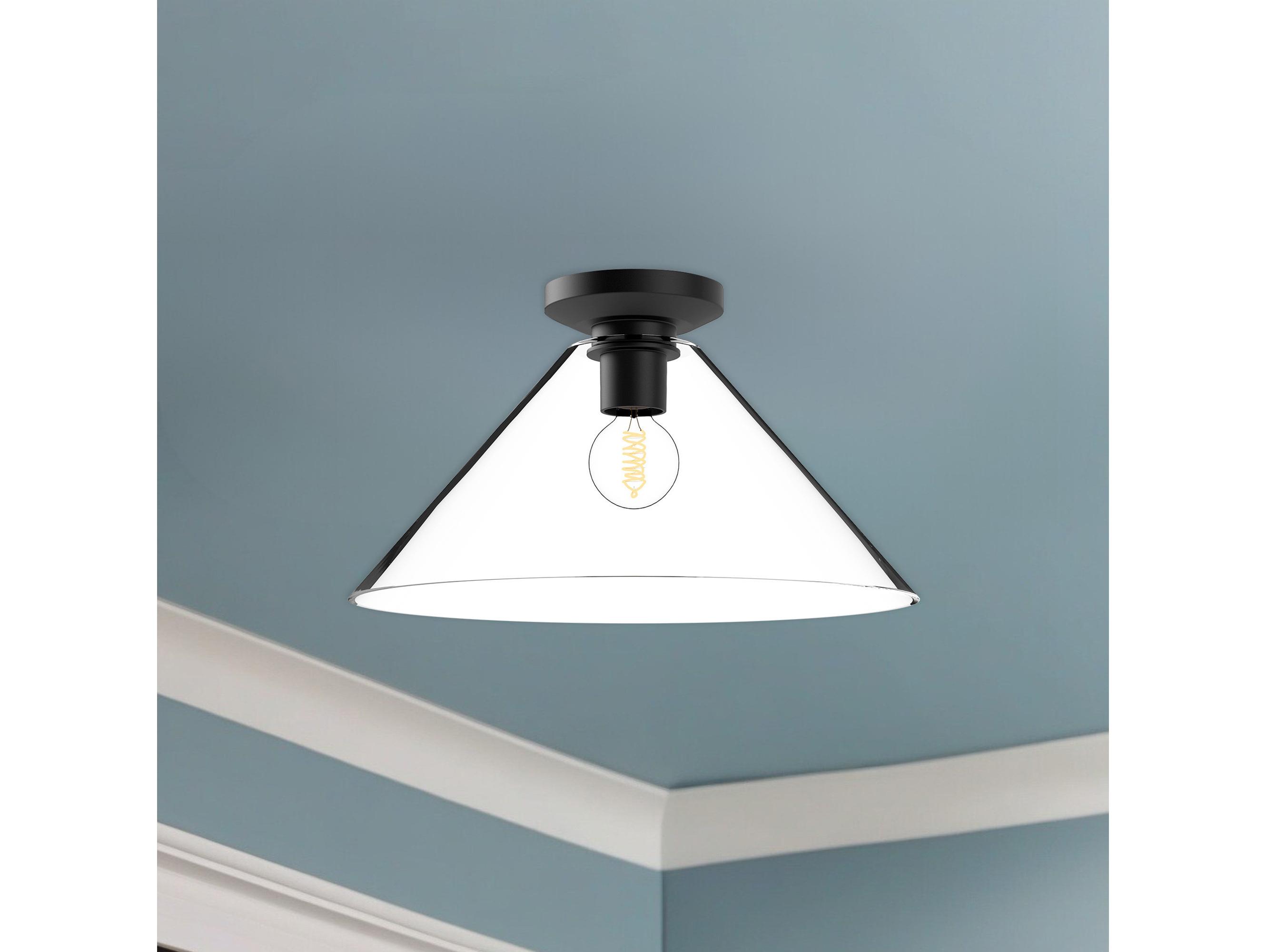 Alora Mood Salem 1-Light Matte Black Flush Mount