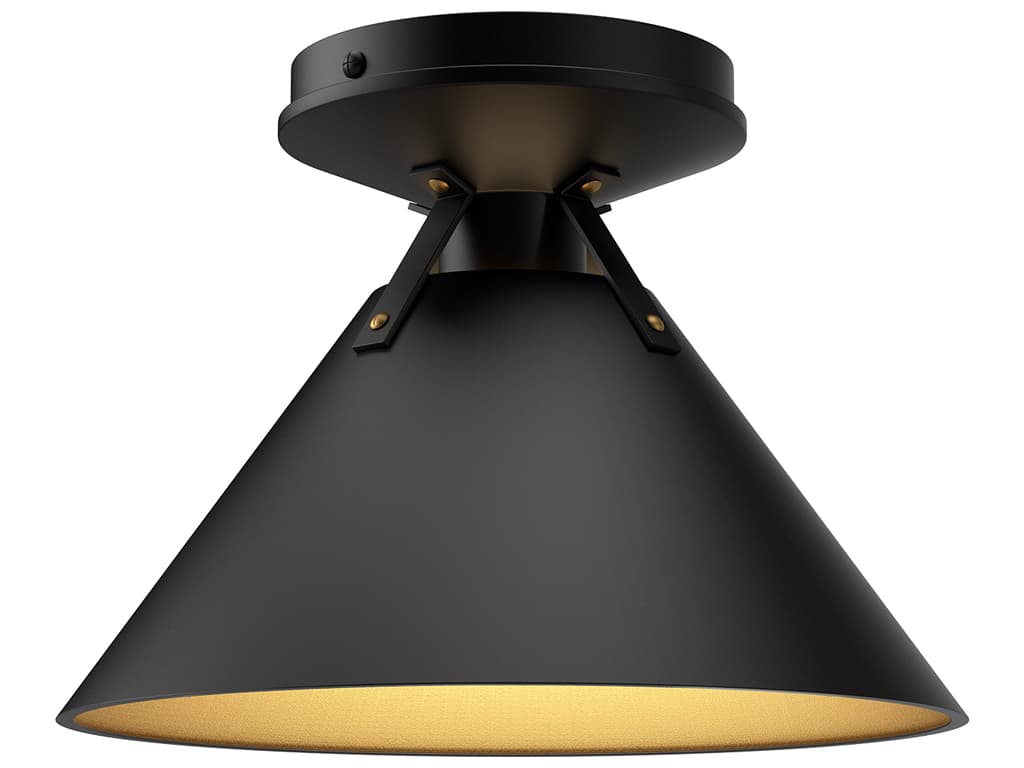 Alora Mood Archer 1-Light Matte Black Flush Mount