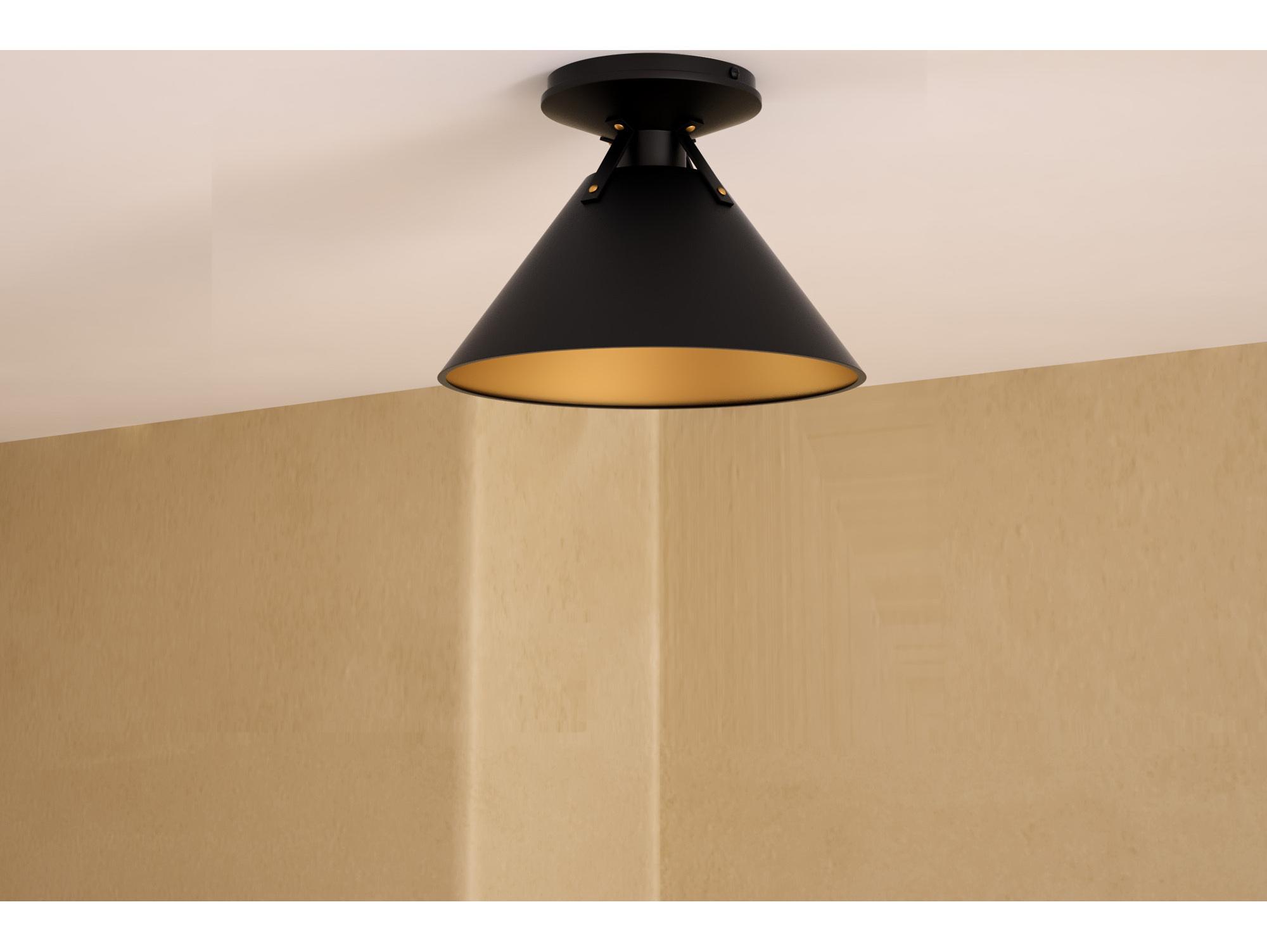 Alora Mood Archer 1-Light Matte Black Flush Mount