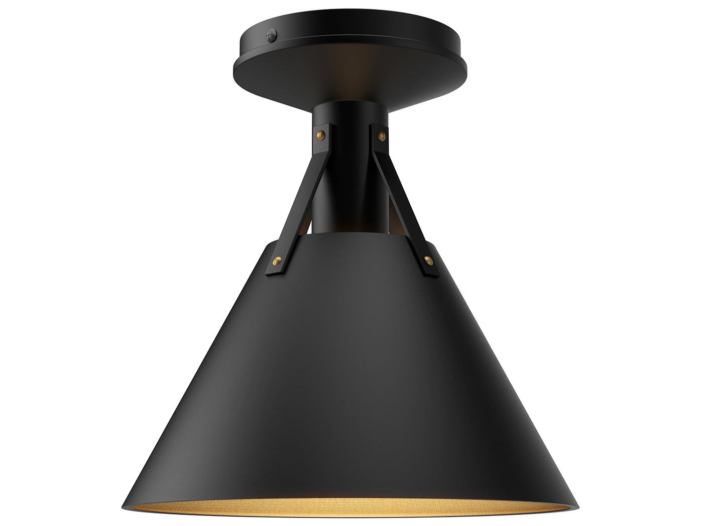 Alora Mood Archer 1-Light Matte Black Flush Mount
