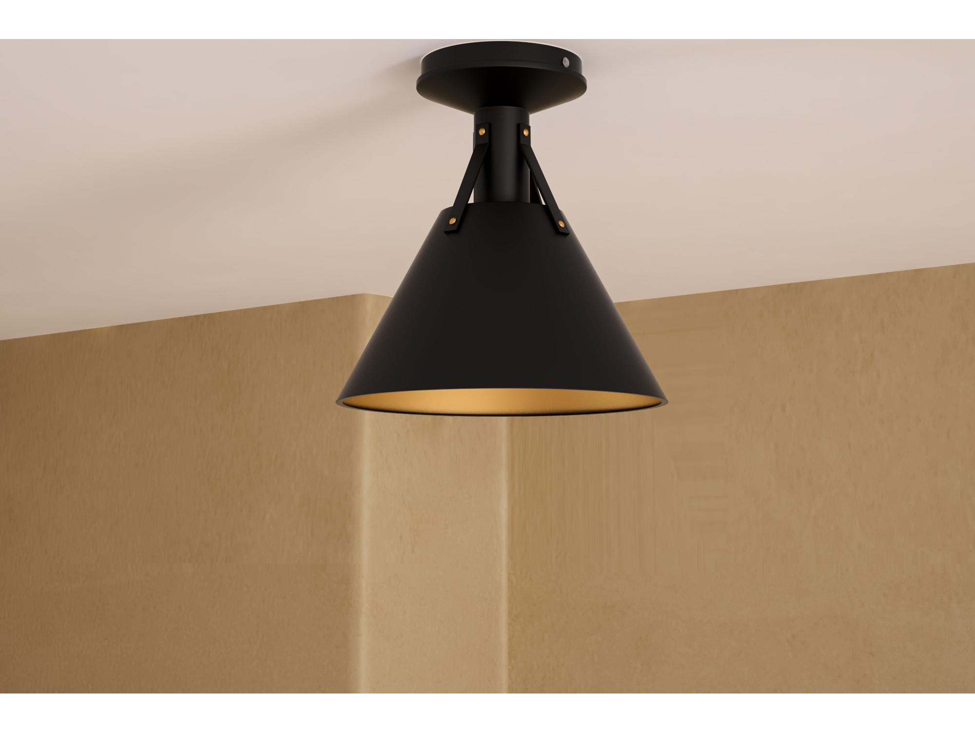 Alora Mood Archer 1-Light Matte Black Flush Mount