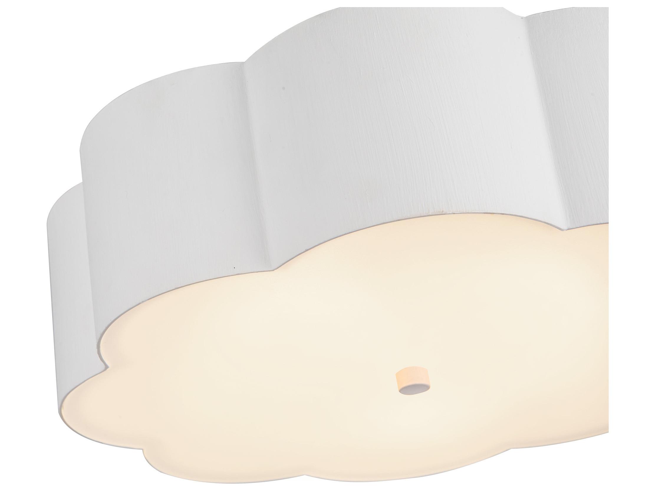 Alora Mood Blossom 3-Light Antique White Flush Mount