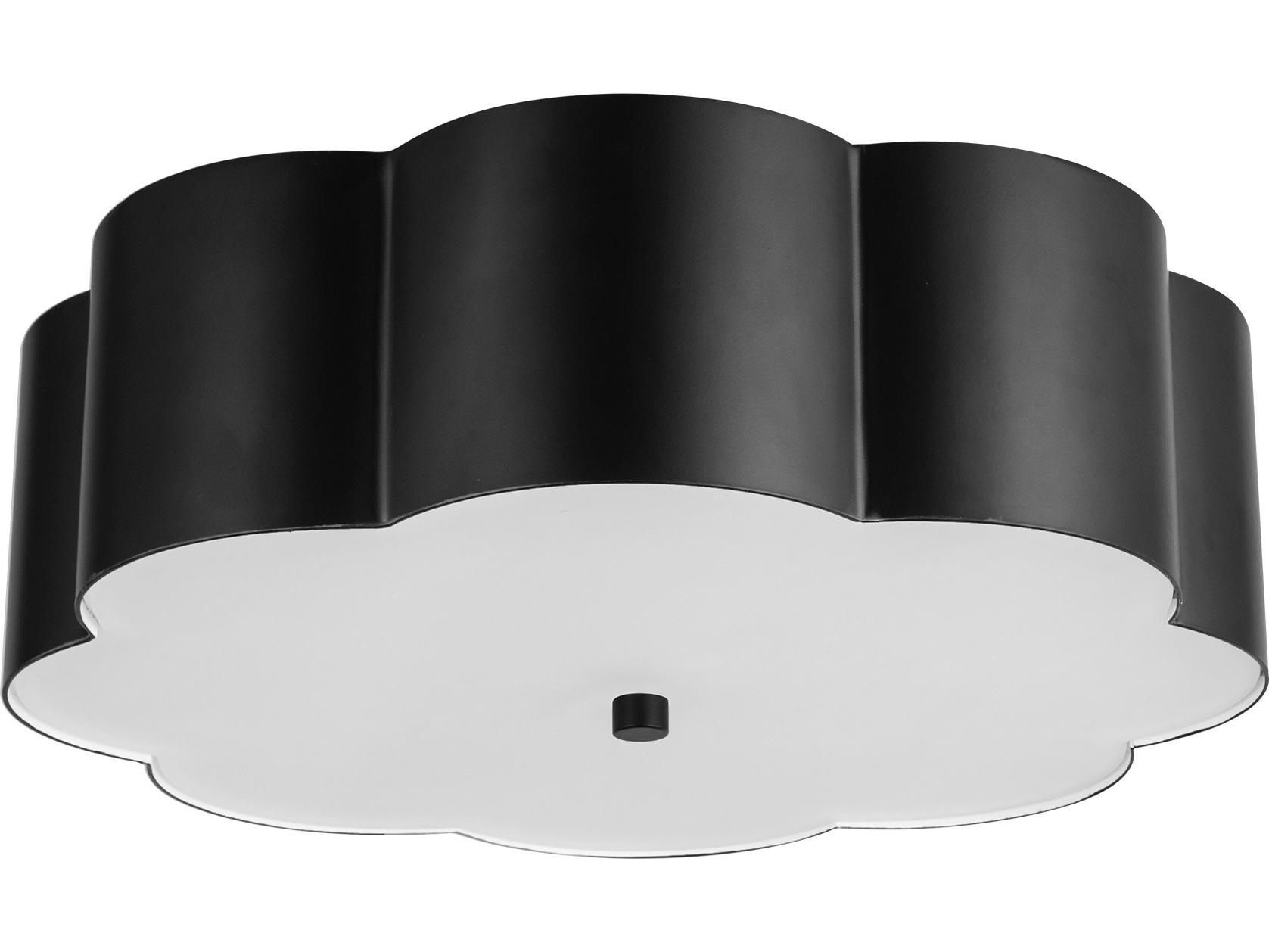 Alora Mood Blossom 3-Light Matte Black Flush Mount