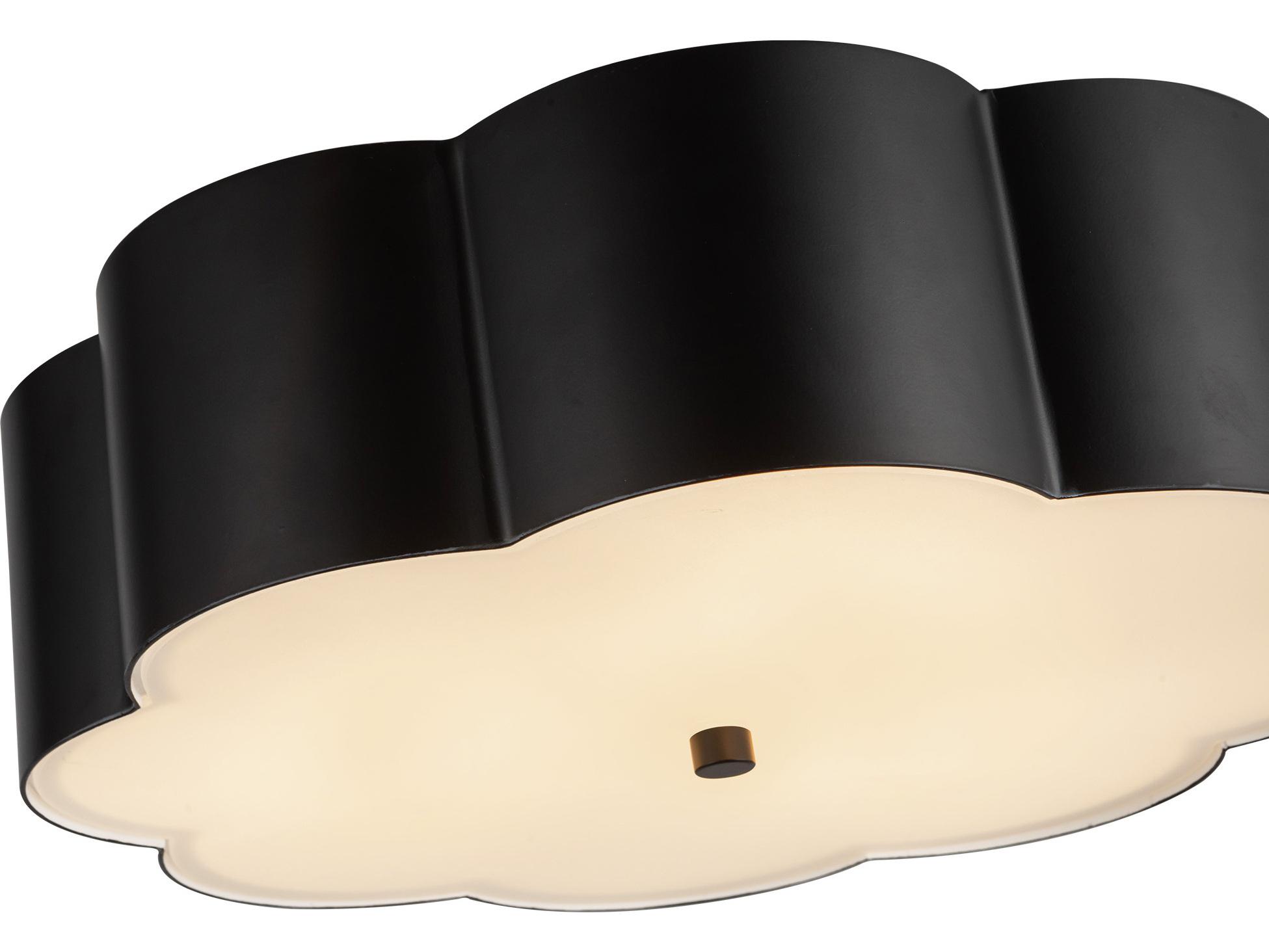 Alora Mood Blossom 3-Light Matte Black Flush Mount