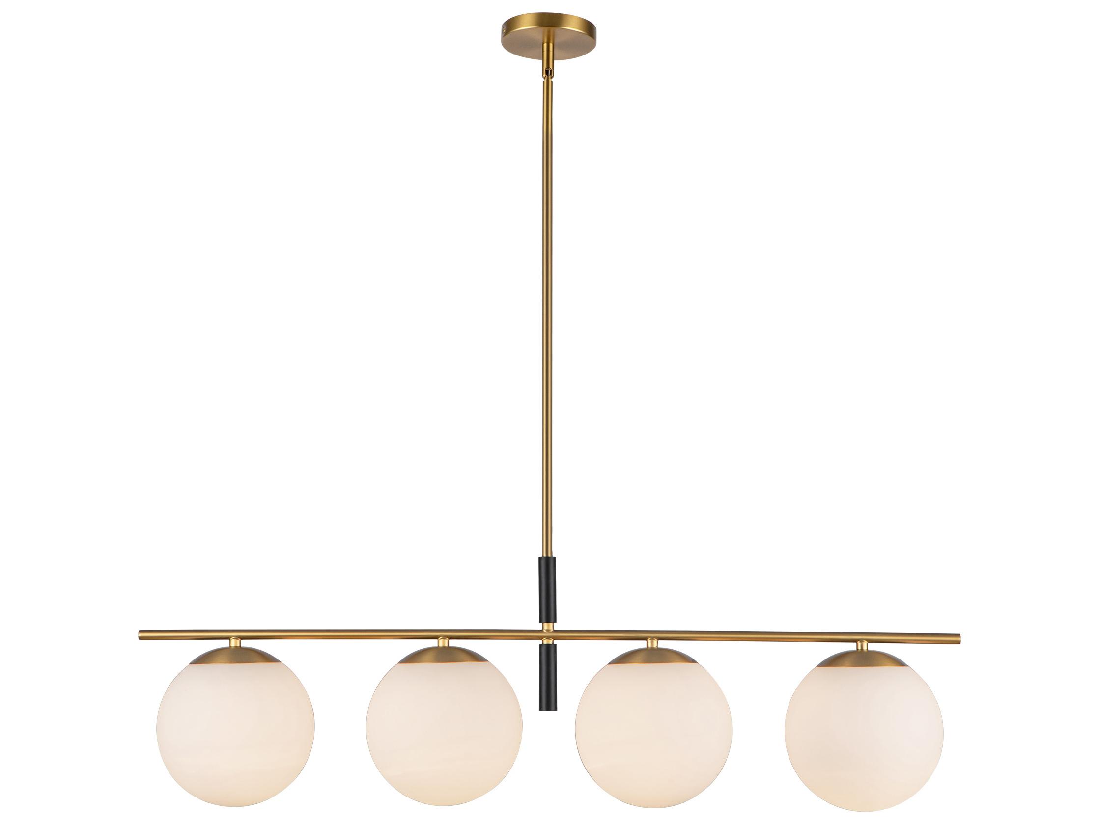 Alora Mood Zuri 4-Light Brushed Gold Globe Island Pendant