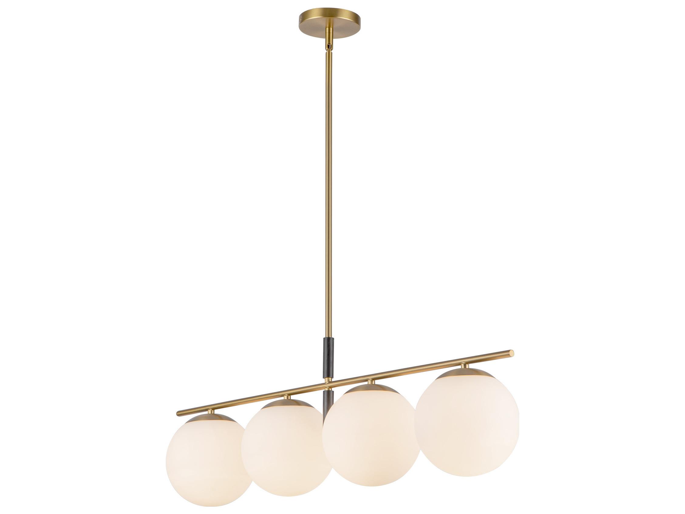 Alora Mood Zuri 4-Light Brushed Gold Globe Island Pendant