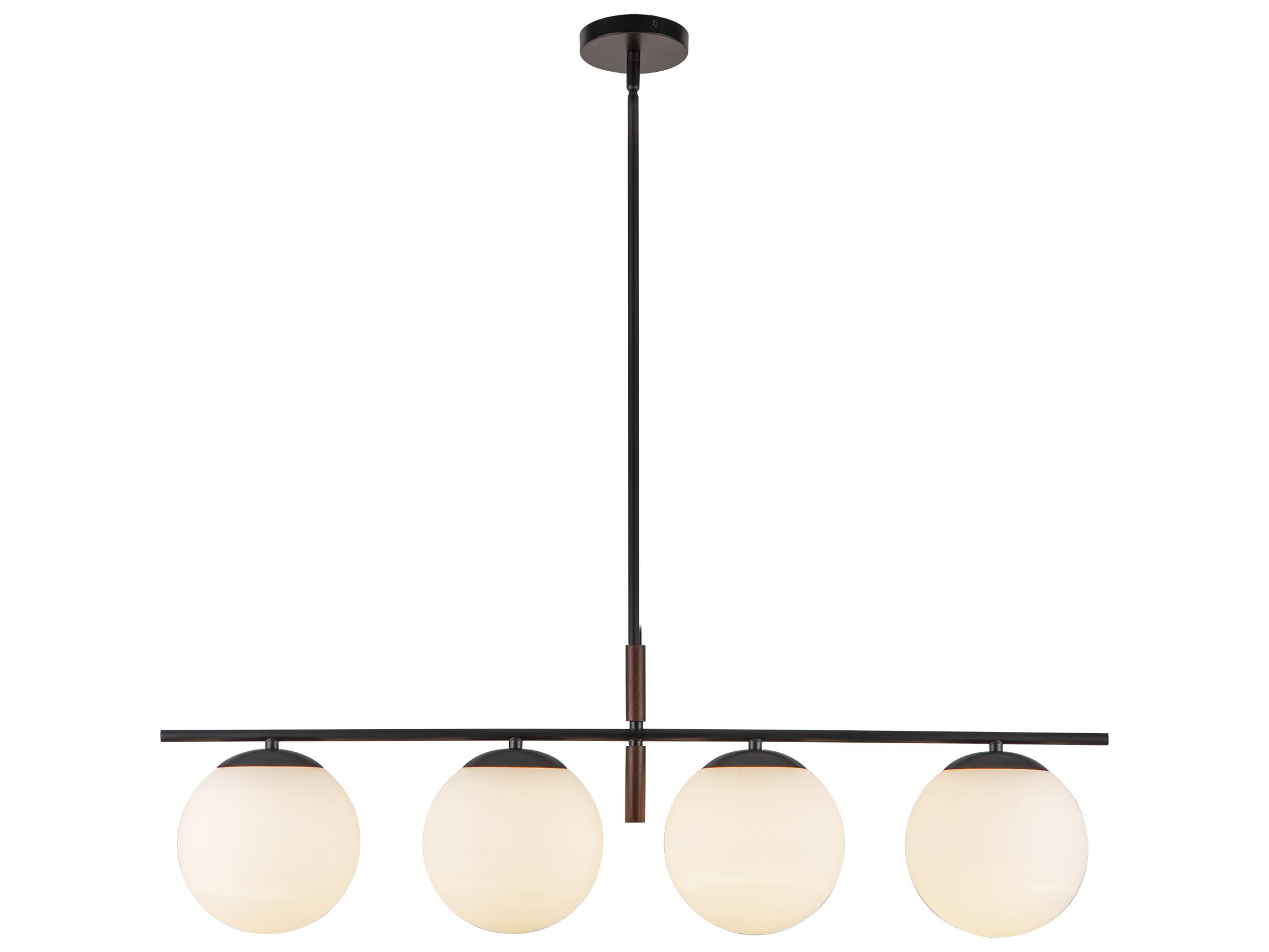 Alora Mood Zuri 4-Light Matte Black Globe Island Pendant