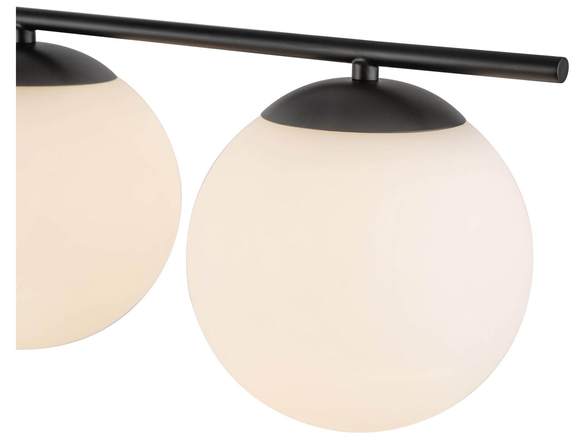 Alora Mood Zuri 4-Light Matte Black Globe Island Pendant