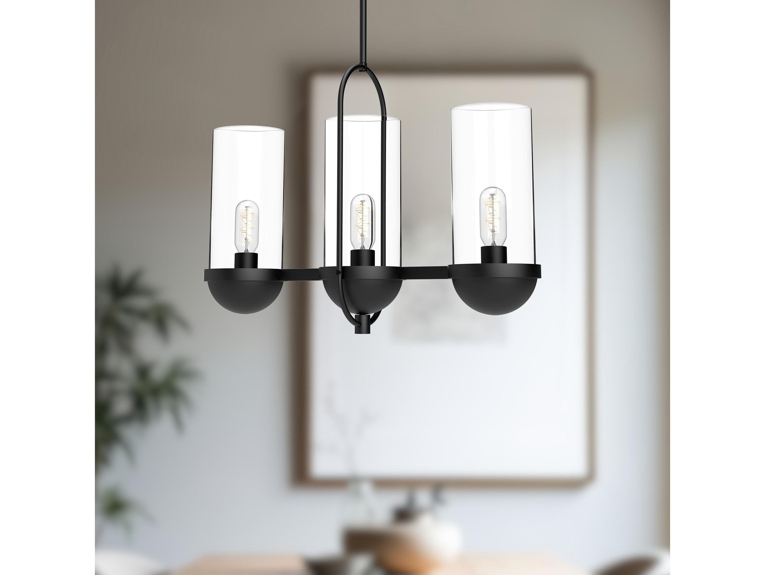 Alora Mood Cyrus 3-Light Matte Black Island Pendant