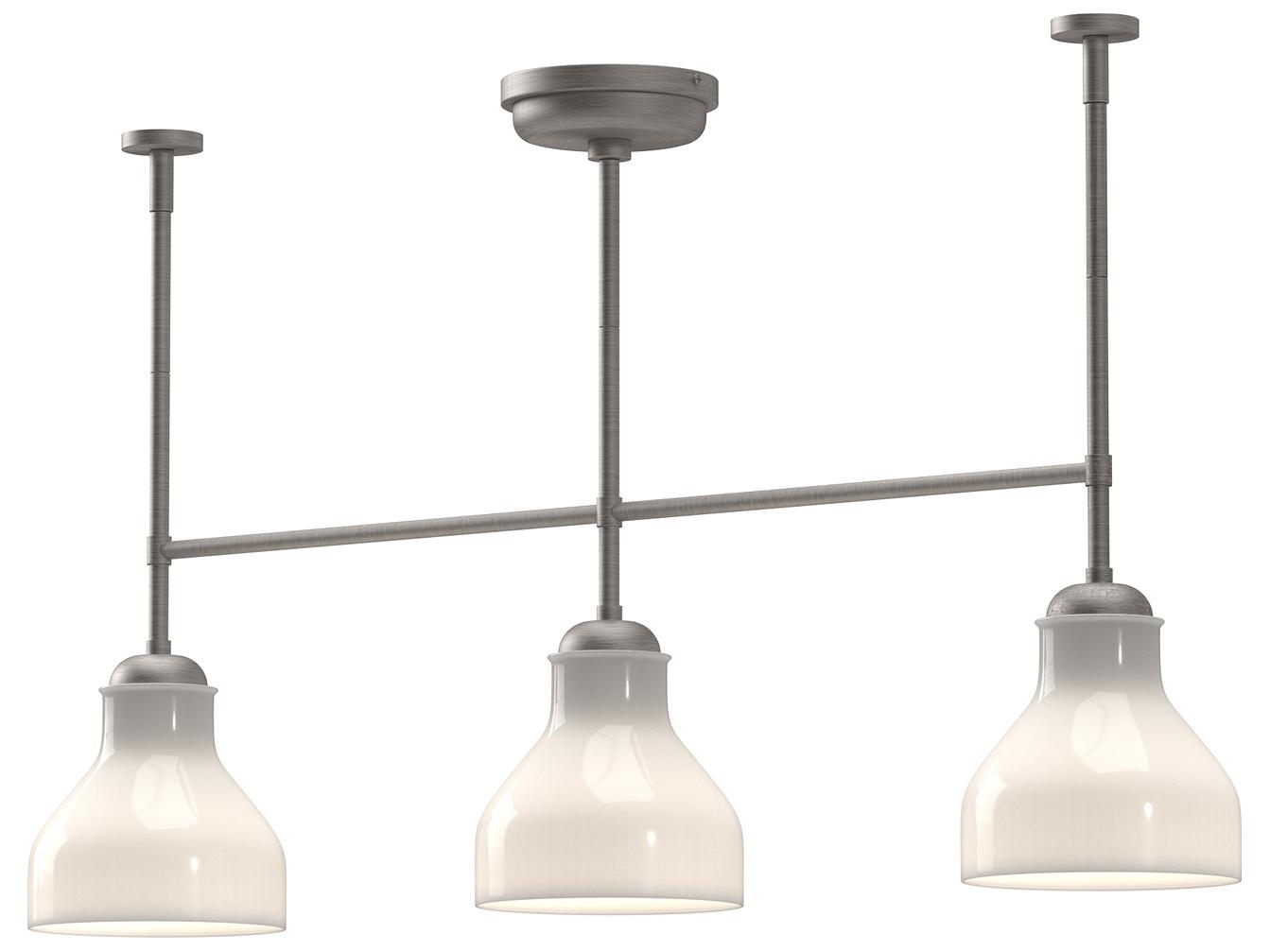 Alora Mood Westlake 3-Light Brushed Nickel Island Pendant